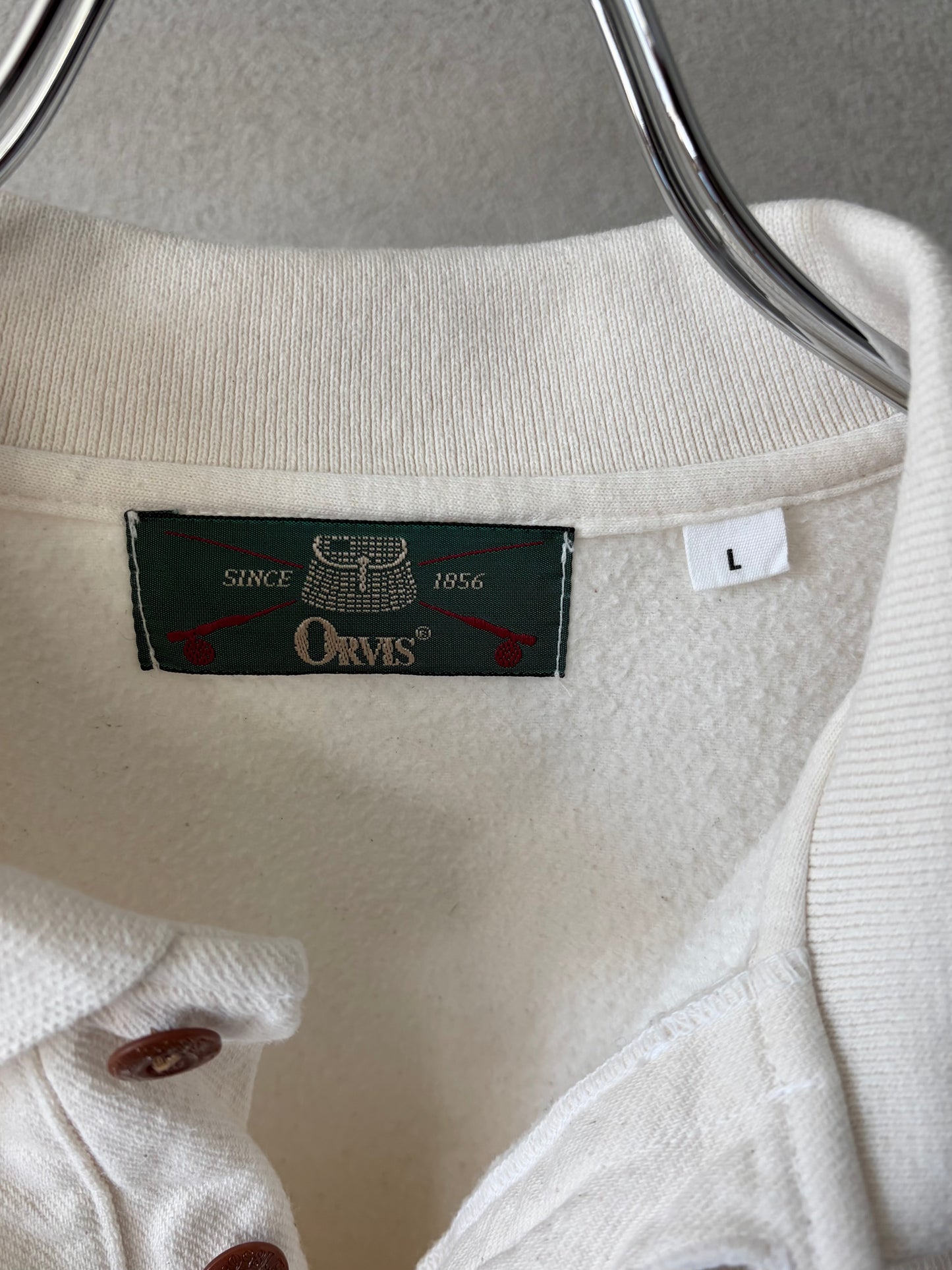 90's ORVIS sweat polo shirt "Made in USA"