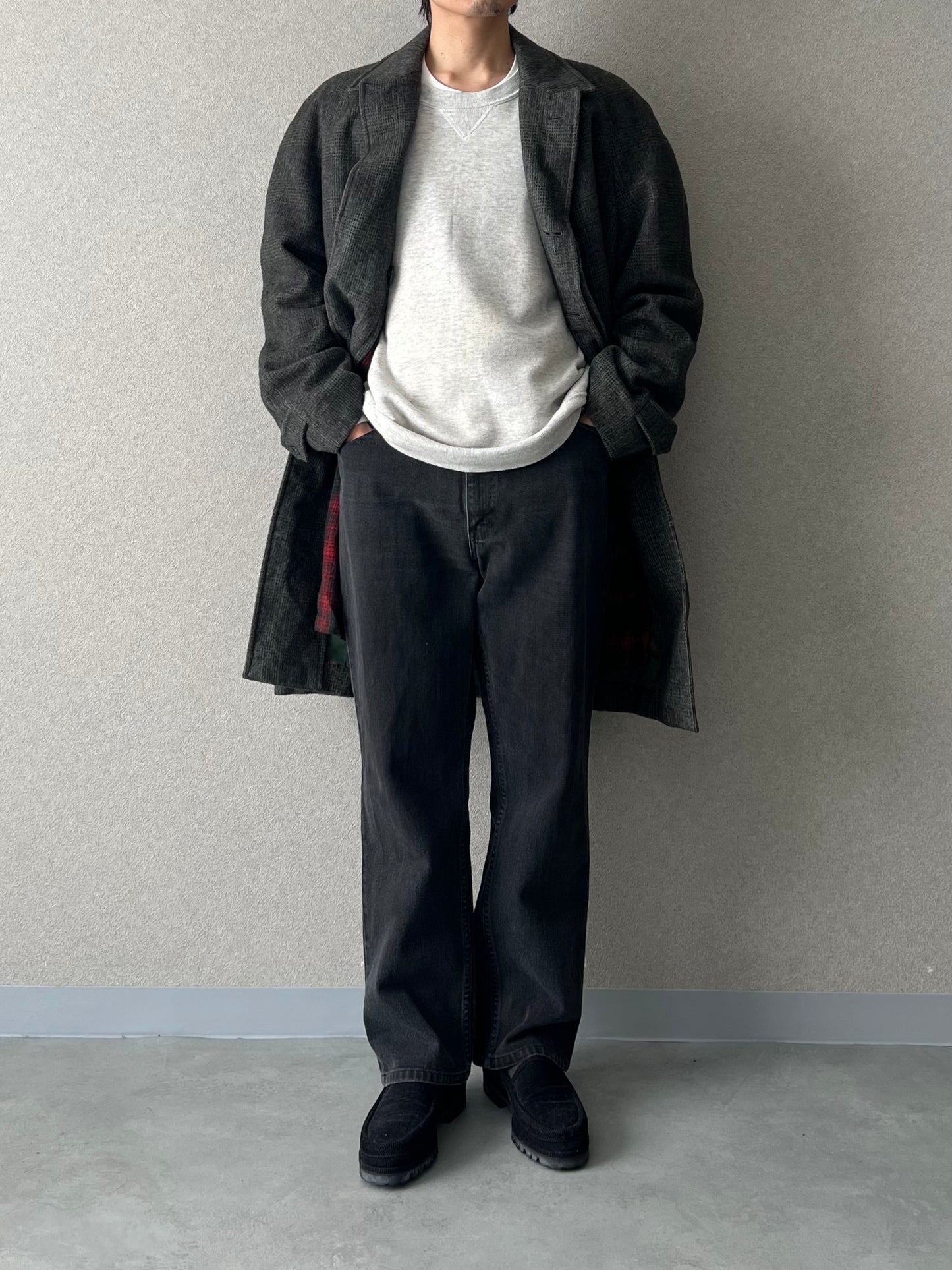 60's VINTAGE wool chester coat