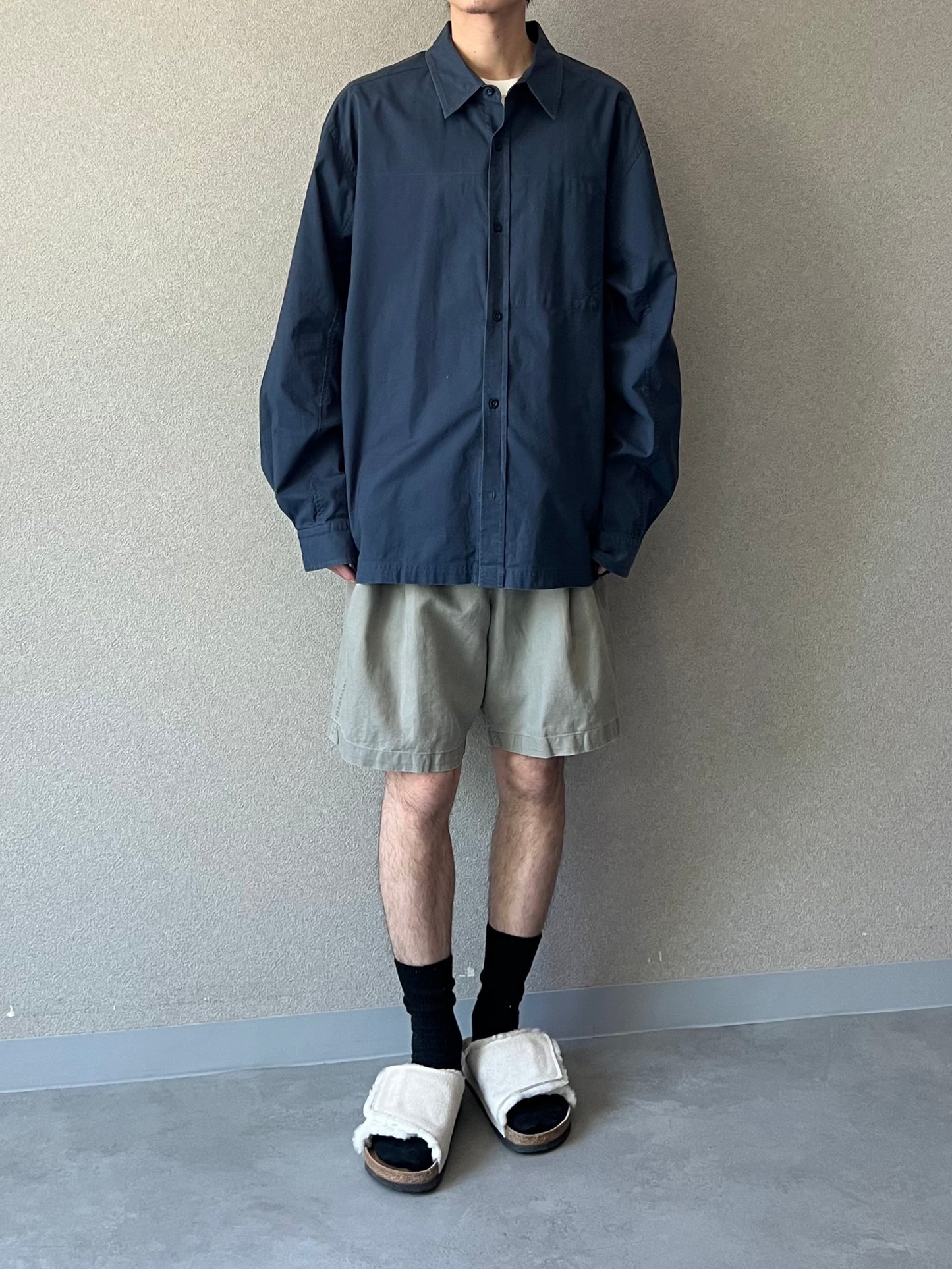 90's CHAPS linen×cotton shorts