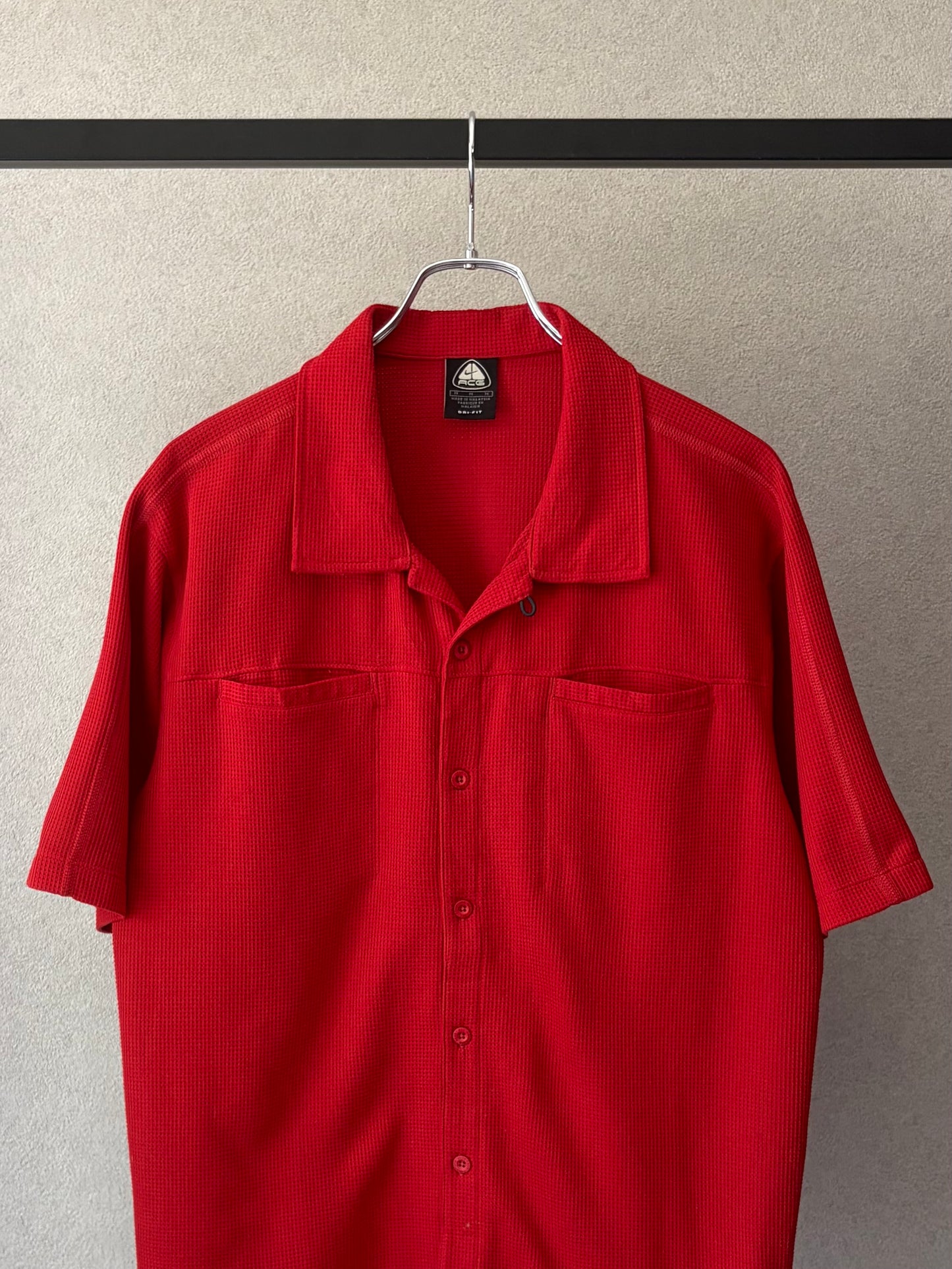 00's NIKE ACG open collar shirt