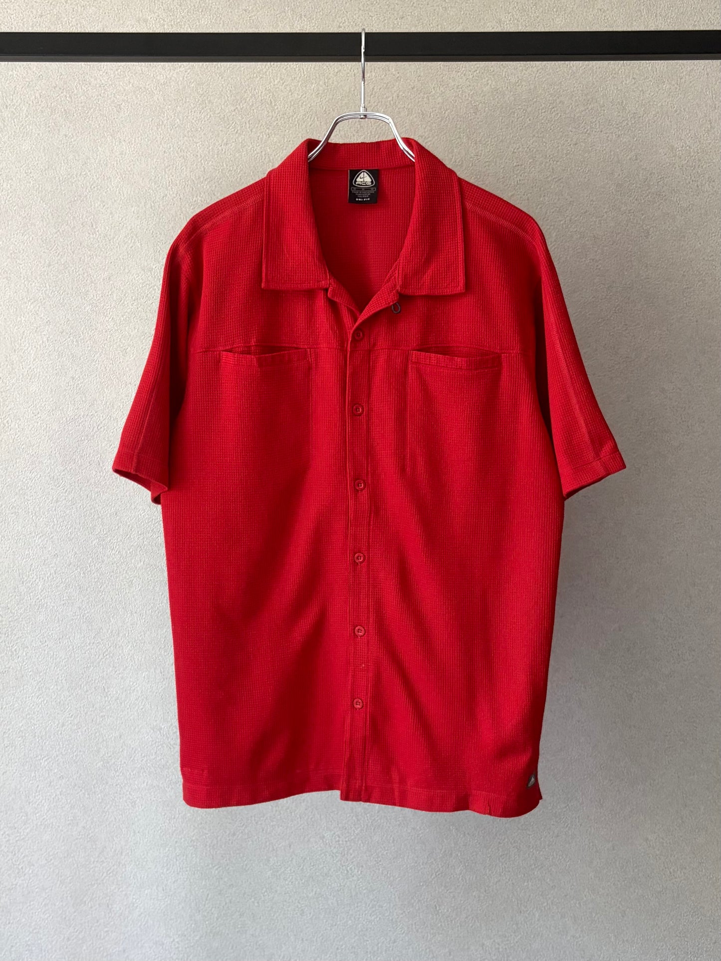 00's NIKE ACG open collar shirt