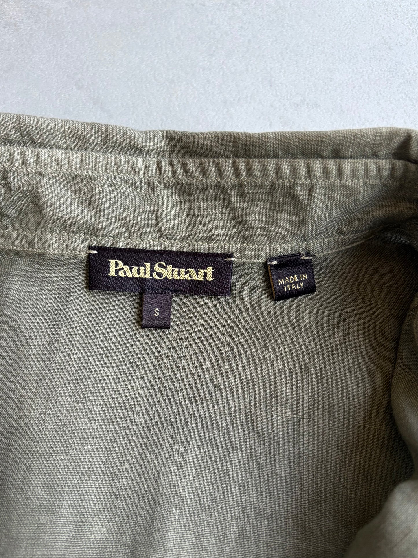 90's Paul Stuart pullover linen shirt "Made in ITALY"