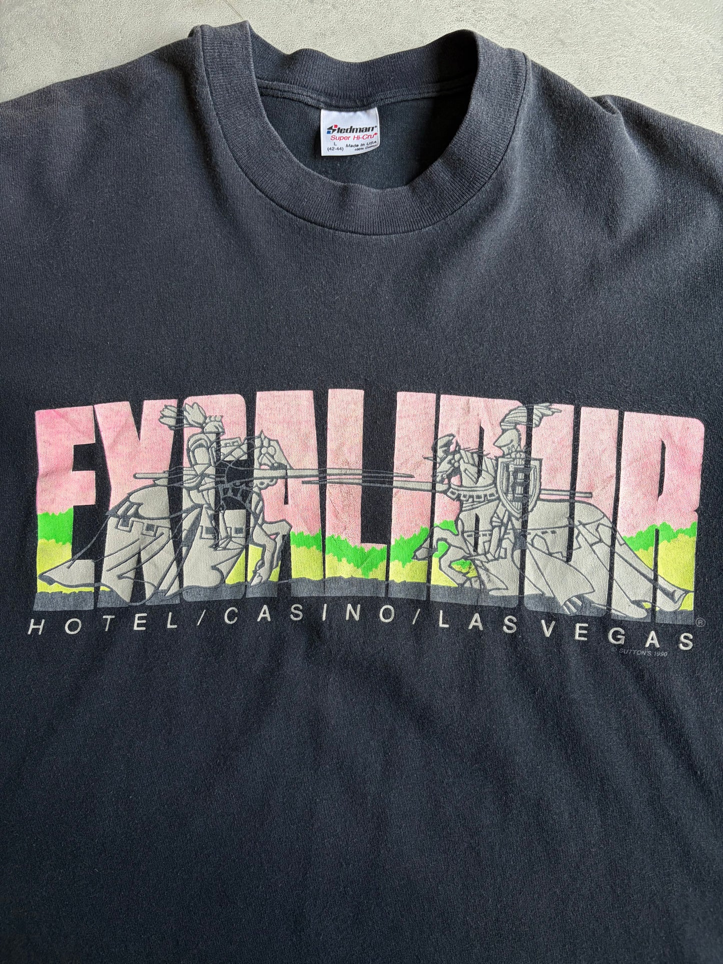 80's EXCALIBUR HOTEL corporate t-shirt "Made in USA"