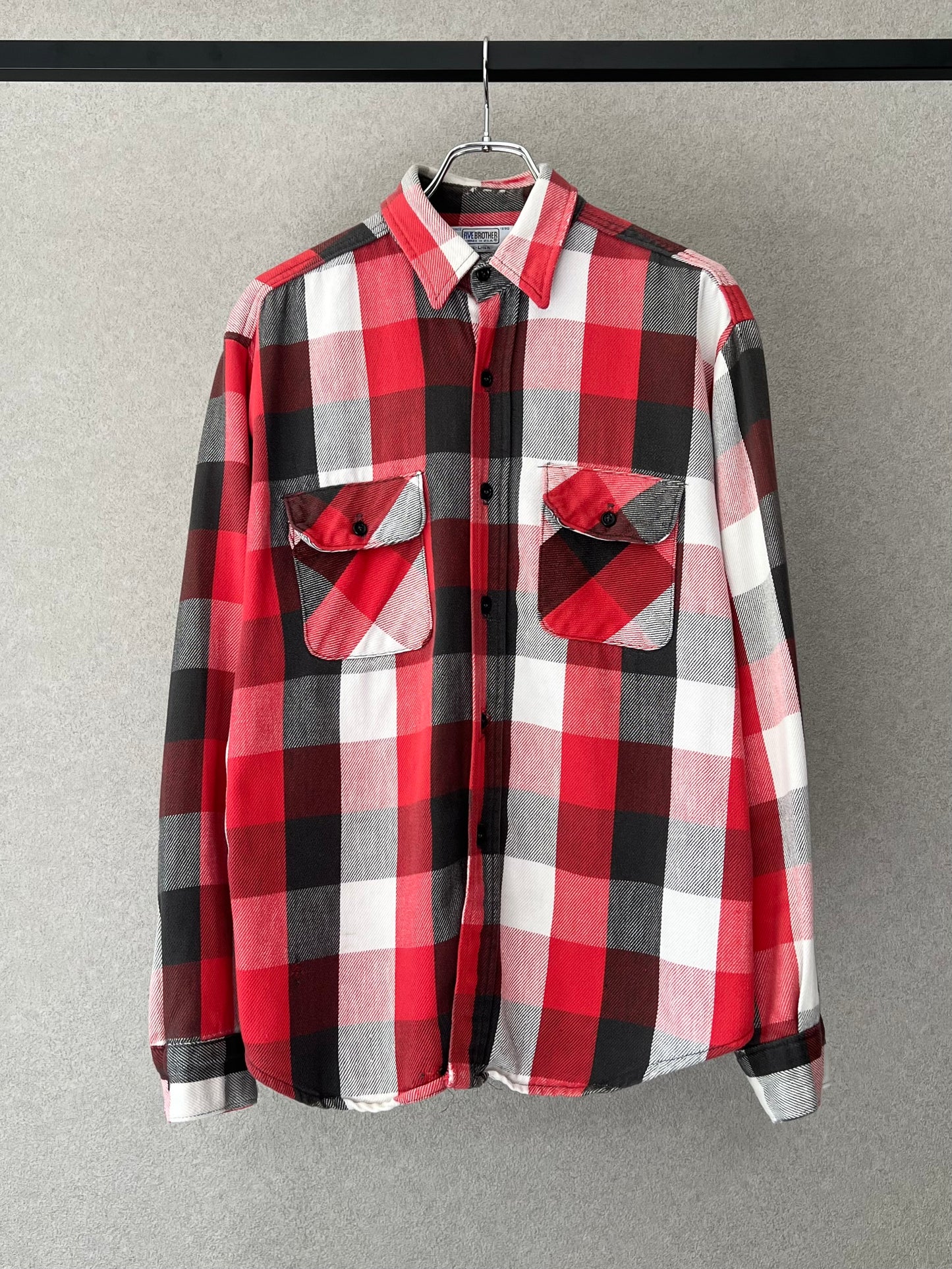80's FIVE BROTHER flannel shirt "Made in USA"