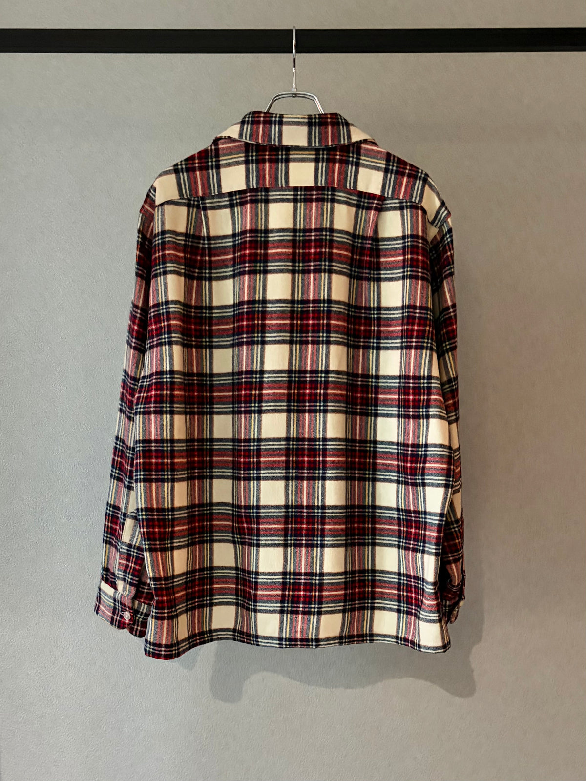 70's PENDLETON open coller wool shirt "Made in USA"