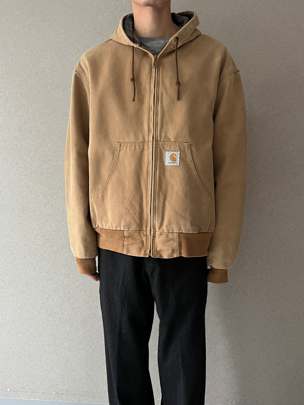 80's carhartt flannel lining work jacket "Made in USA"