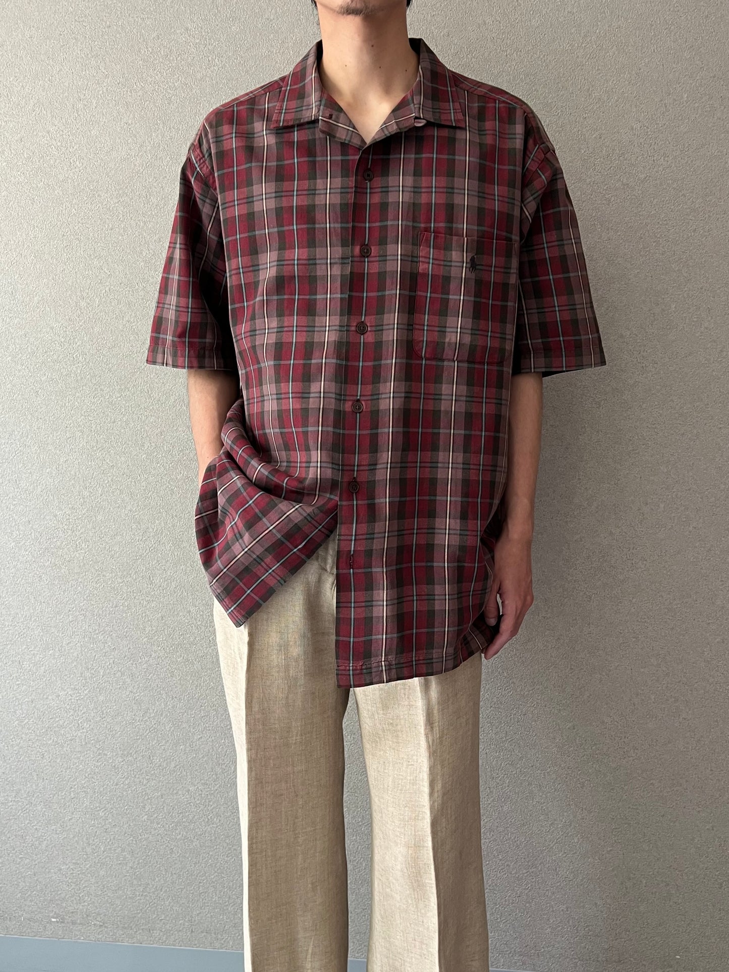 90's Polo Ralph Lauren open collar shirt "CALDWELL"