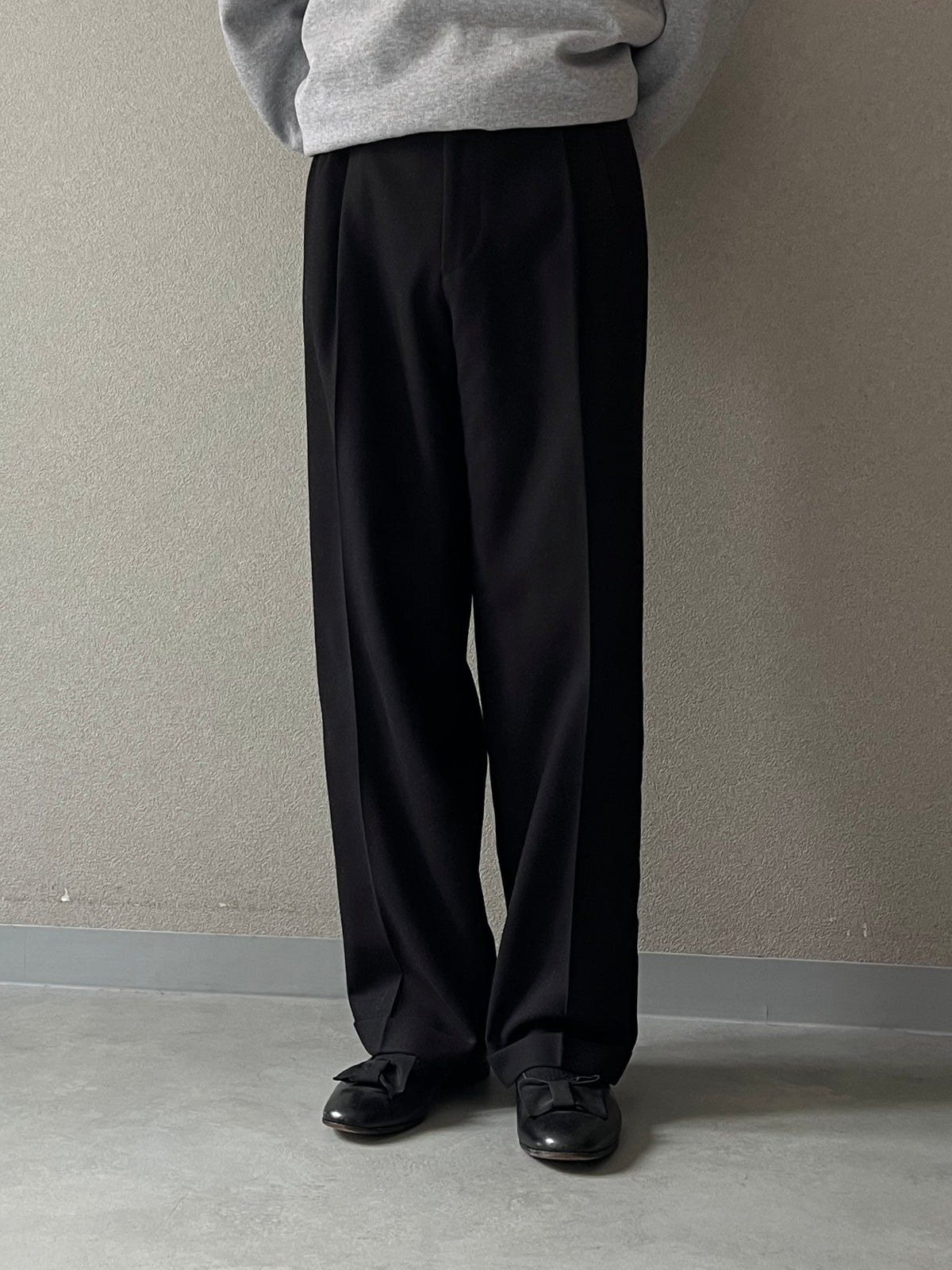 90's UNKNOWN wool flannel slacks "Made in ITALY"