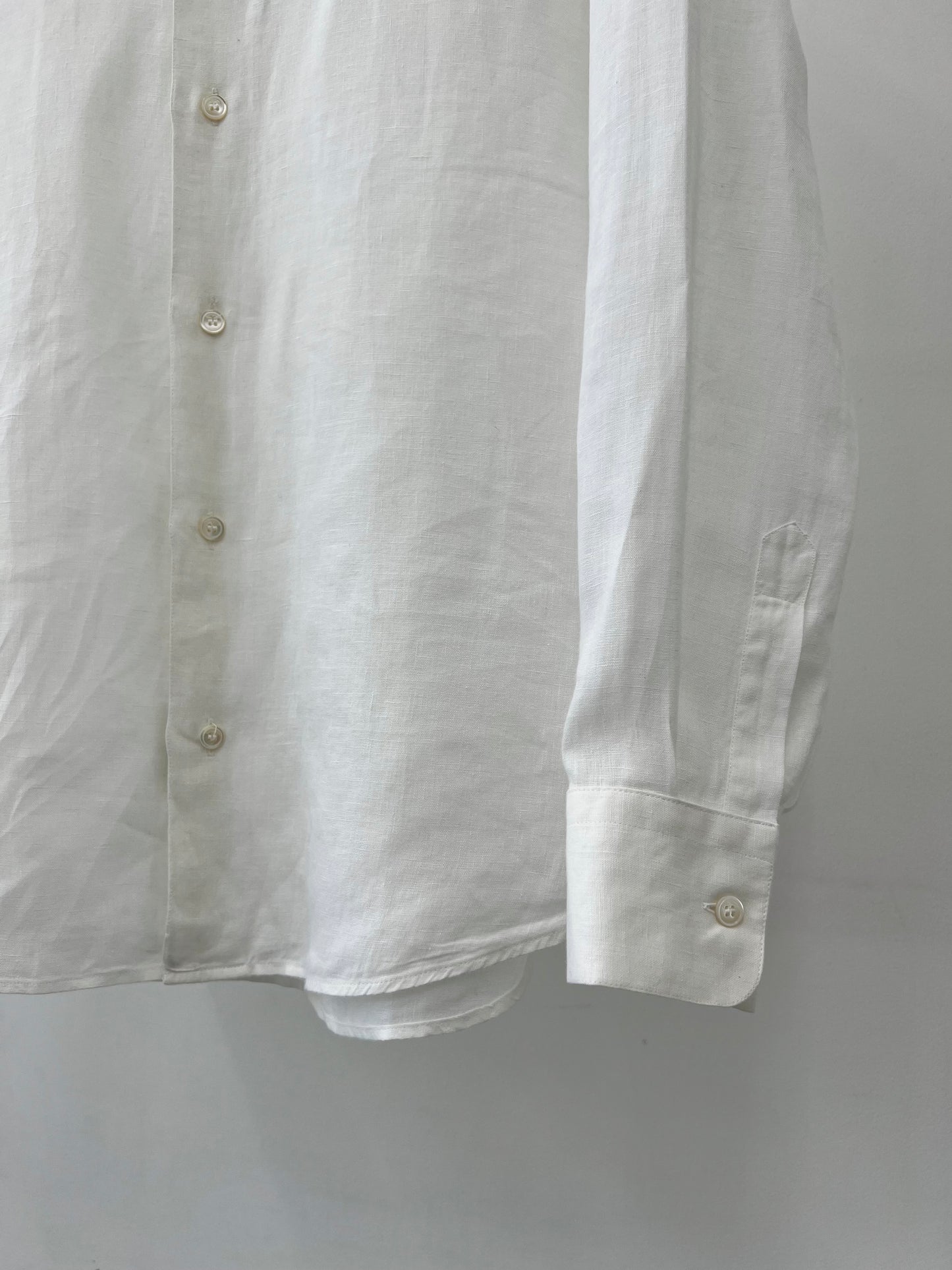 00's Salvatore Ferragamo linen shirt "Made in ITALY"