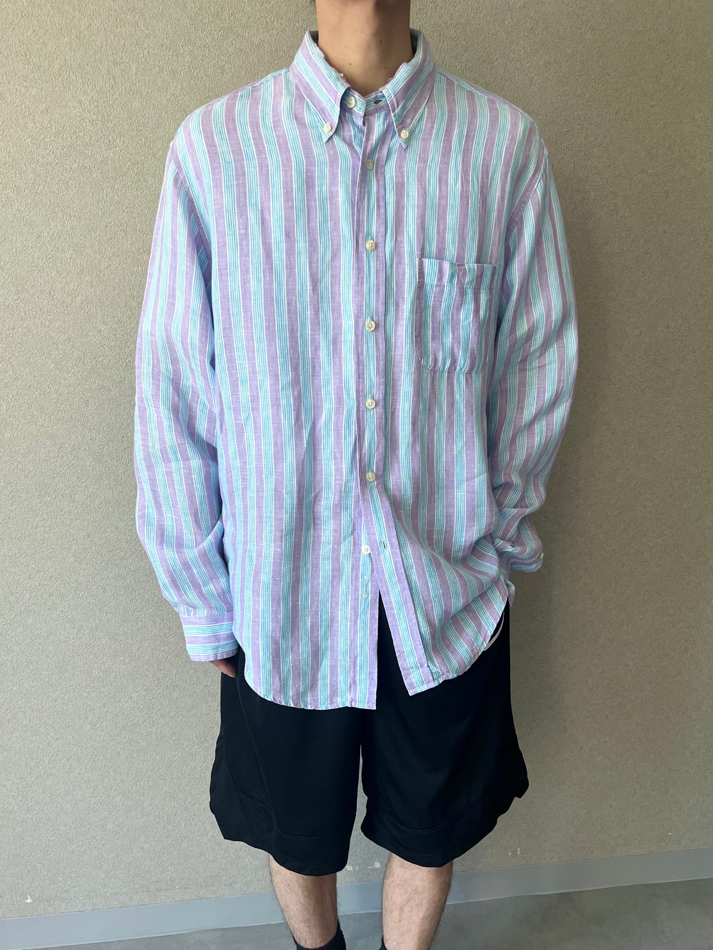 00's Brooks Brothers linen BD shirt