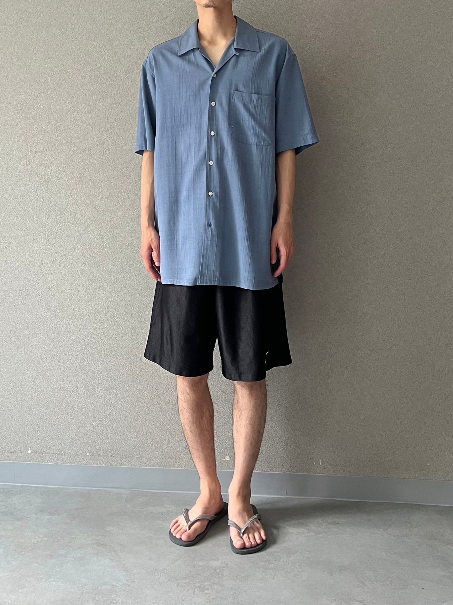 00's Joseph & Feiss open collar silk shirt