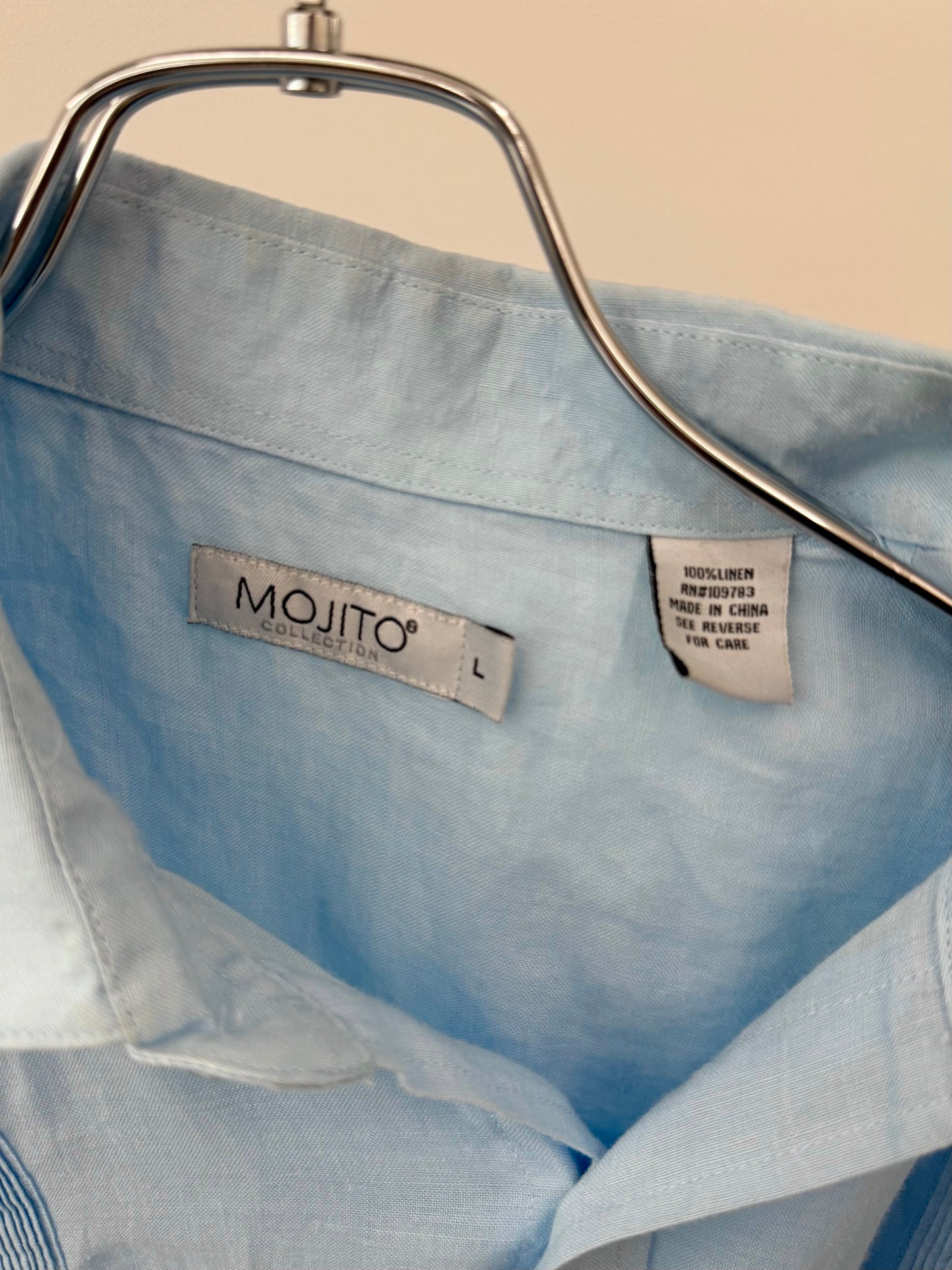 00's MOJITO linen guayabera shirt