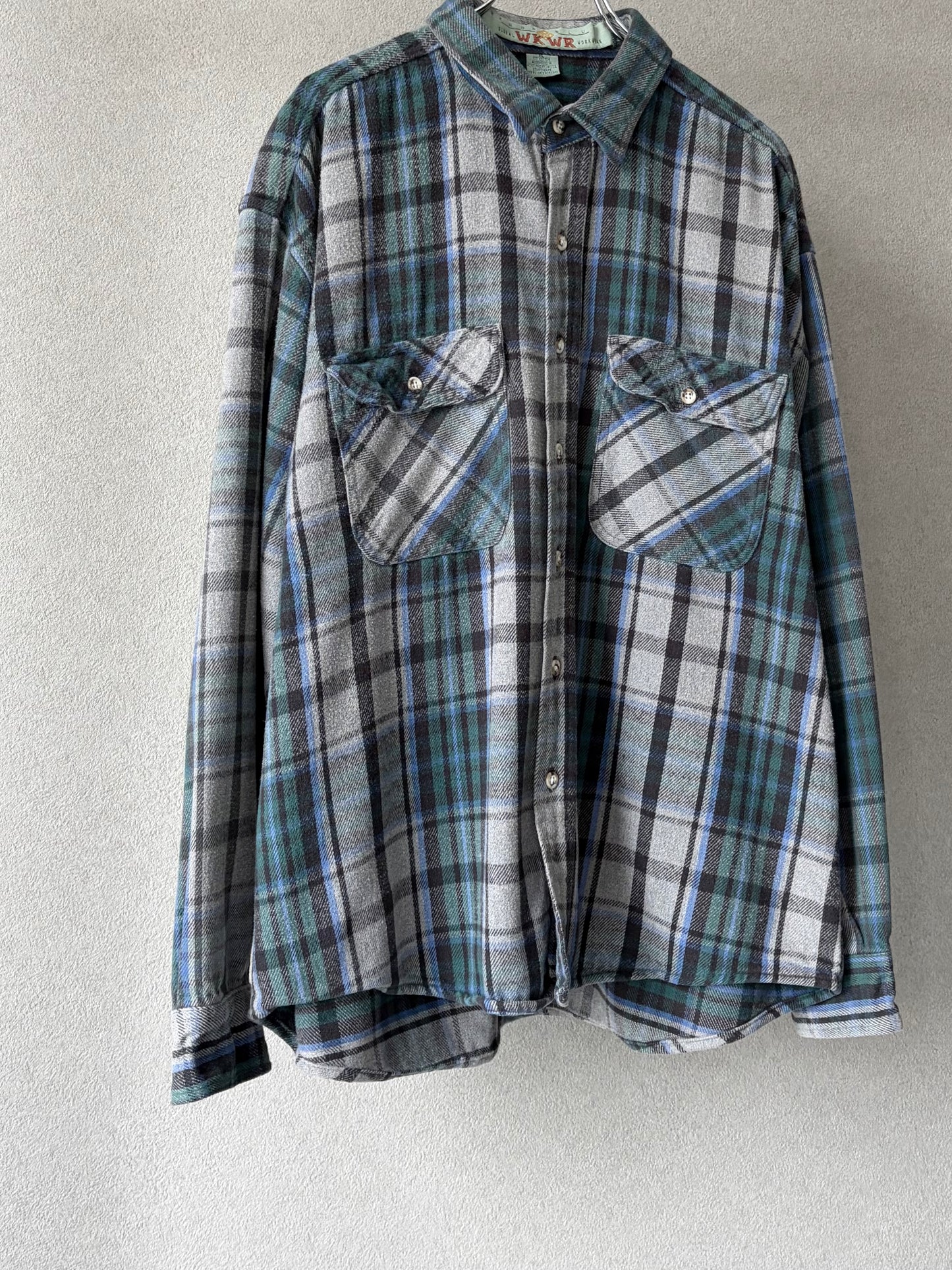 90's ANCHOR BLUE flannel shirt