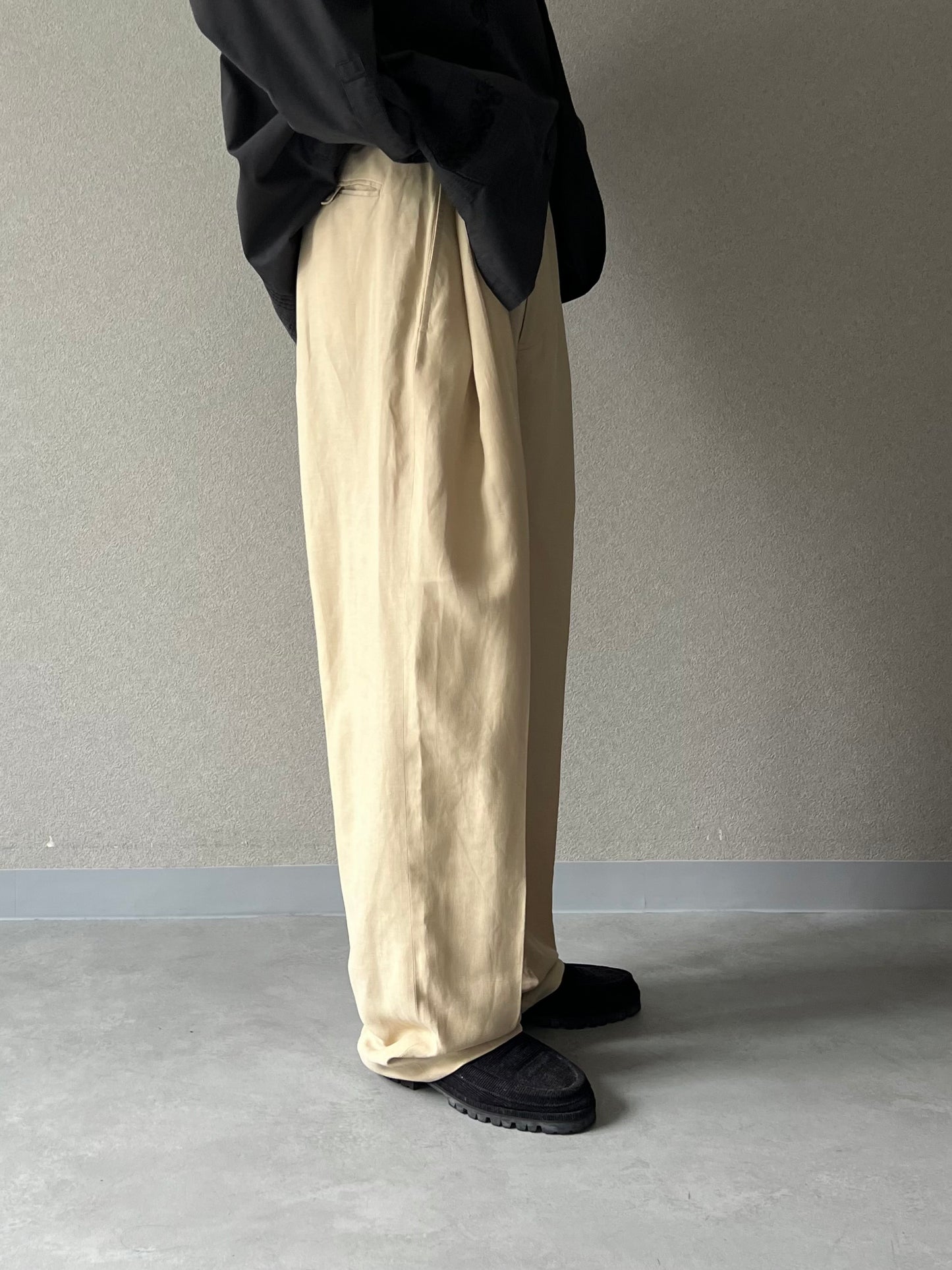 00's Polo Ralph Lauren linen×silk slacks