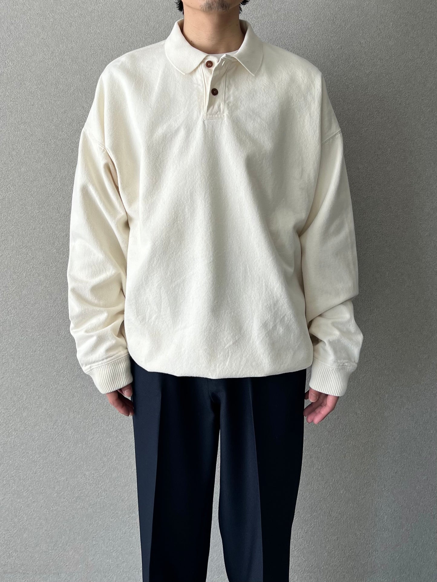 90's ORVIS sweat polo shirt "Made in USA"