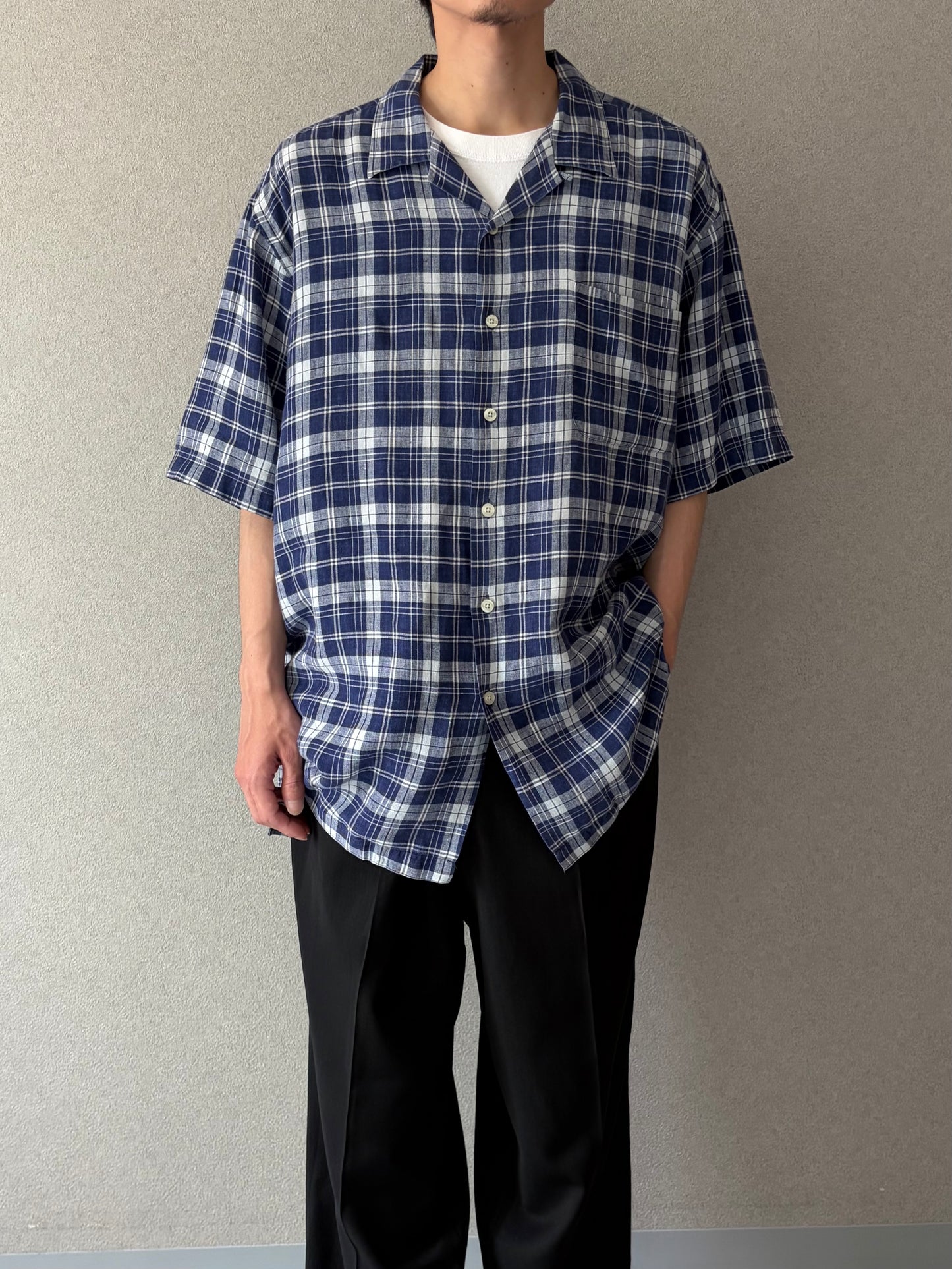 90's Polo Ralph Lauren linen open collar shirt "CLAYTON"