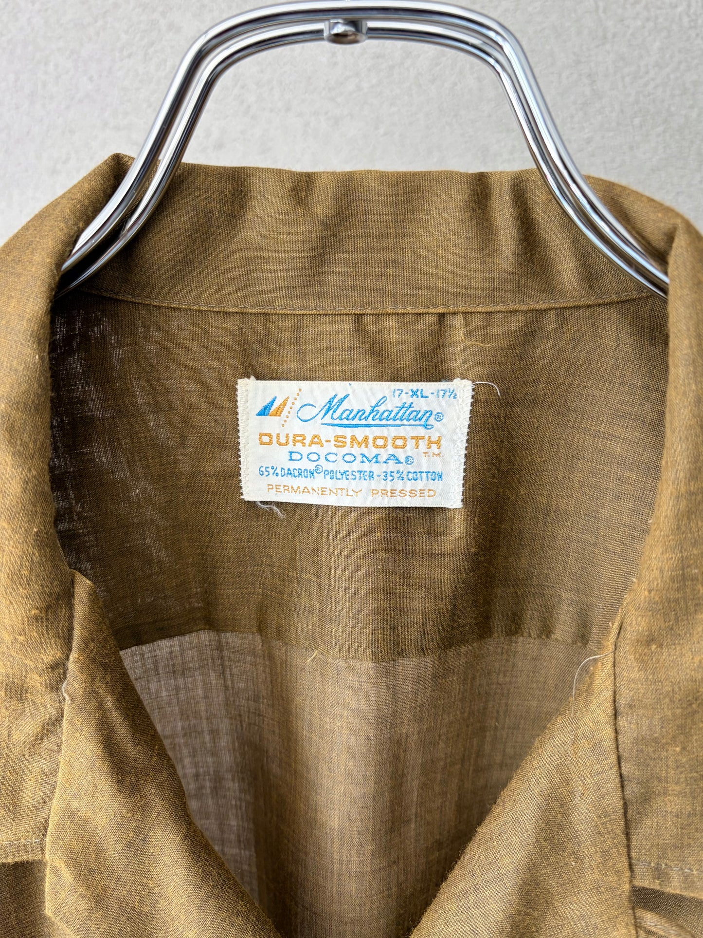 60's VINTAGE open collar shirt