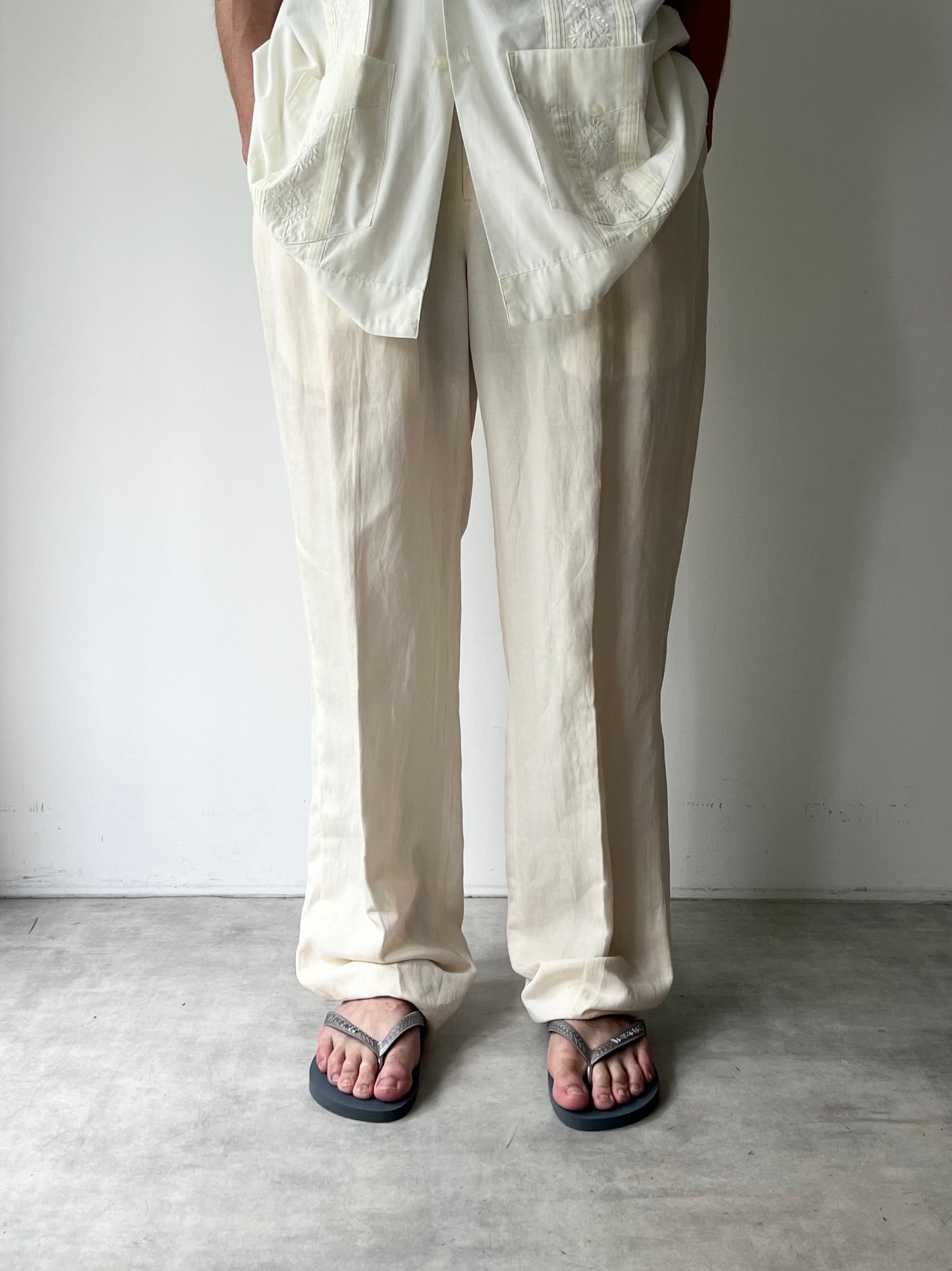 90's Polo Ralph Lauren silk × linen slacks