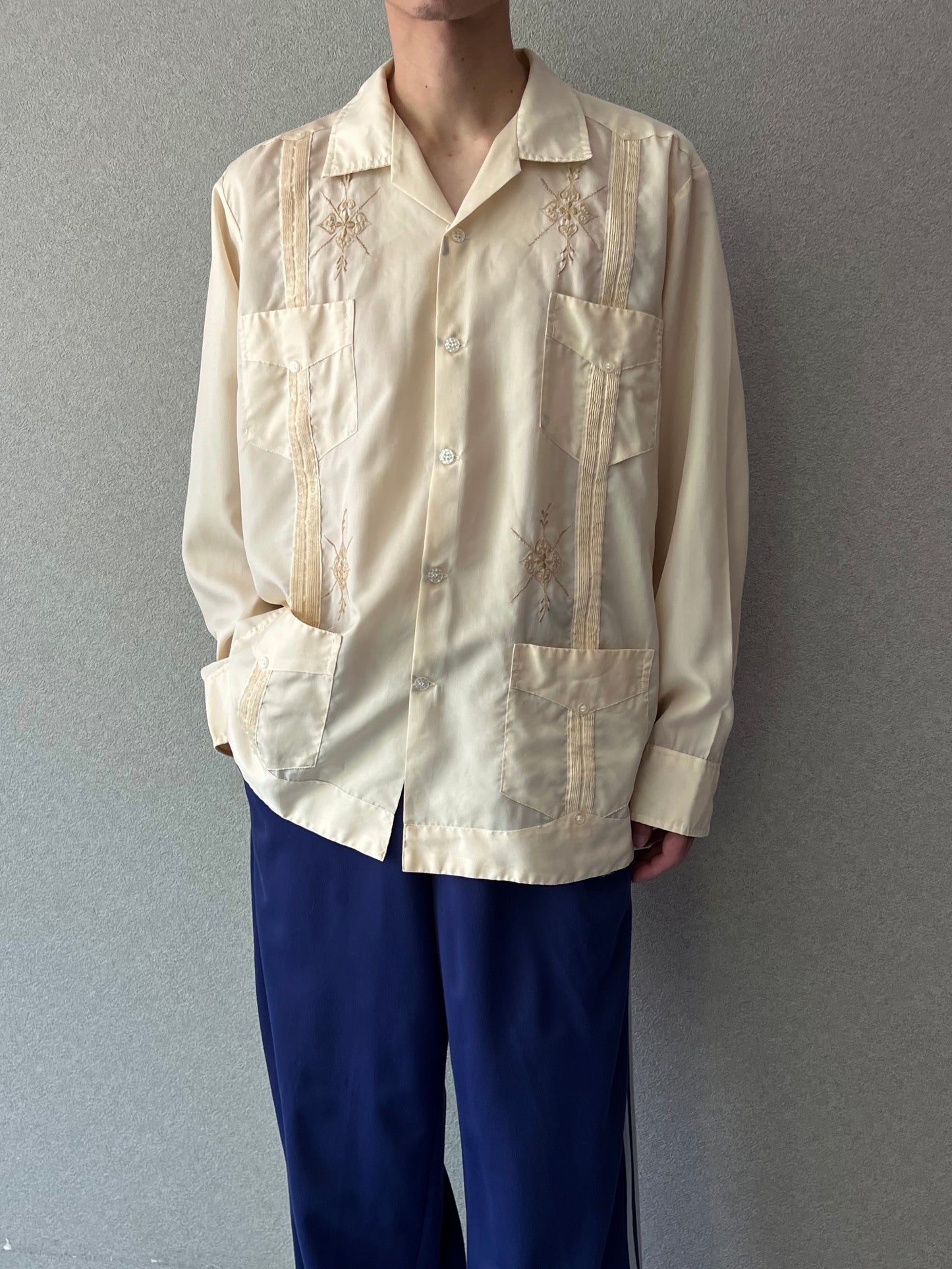 80's Mayalan L/S guayabera shirt