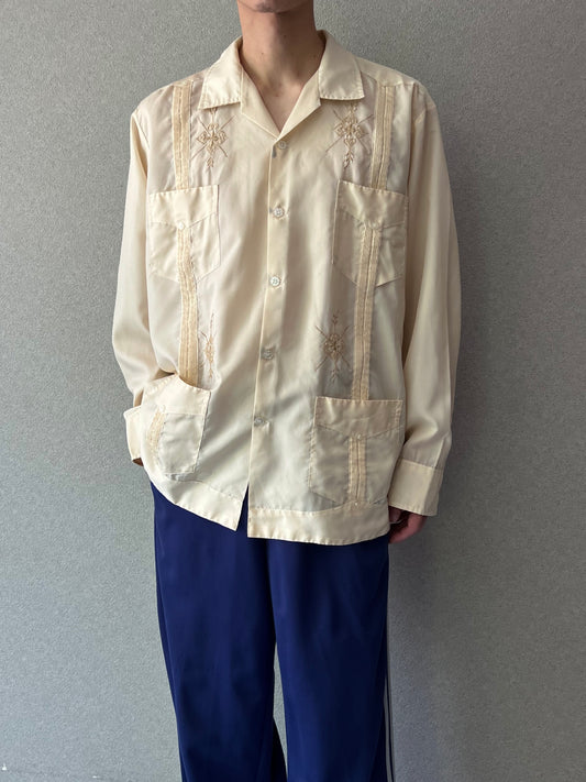 80's Mayalan L/S guayabera shirt