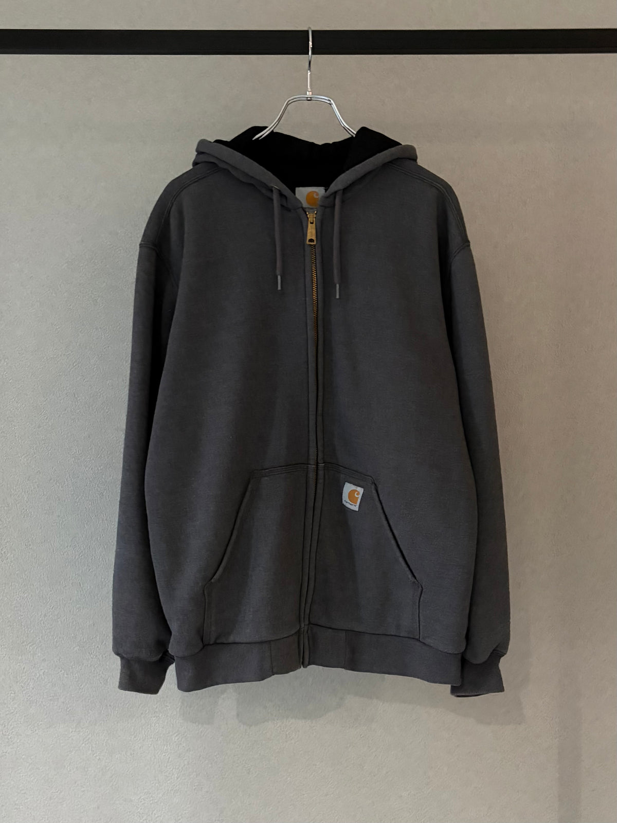 00's carhartt thermal lining zip up sweat hoodie