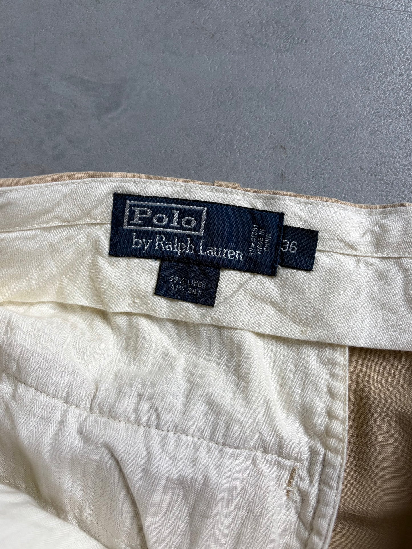 90's Polo Ralph Laure linen×silk shorts