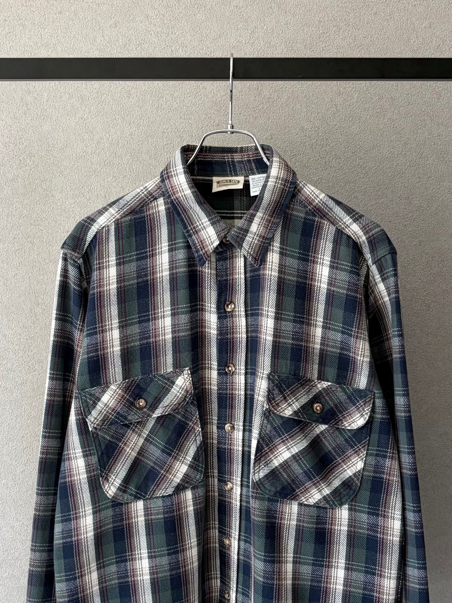 90's FIVE BROTHER flannel shirt