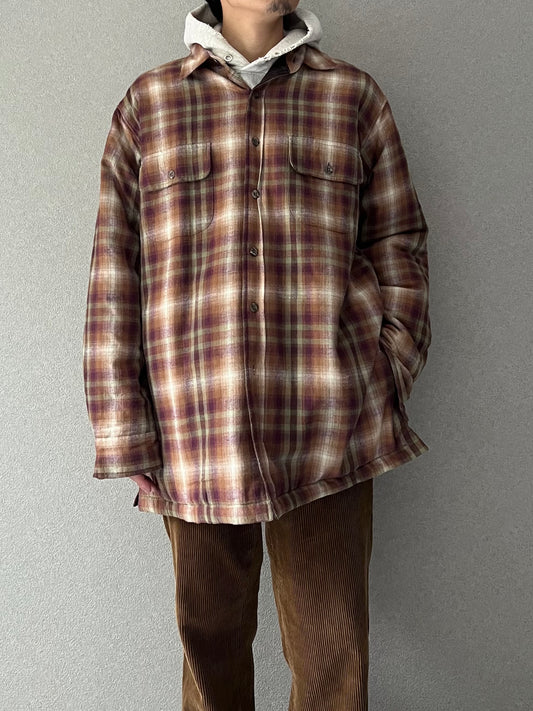 90's ST.JOHN'S BAY quilting flannel shirt