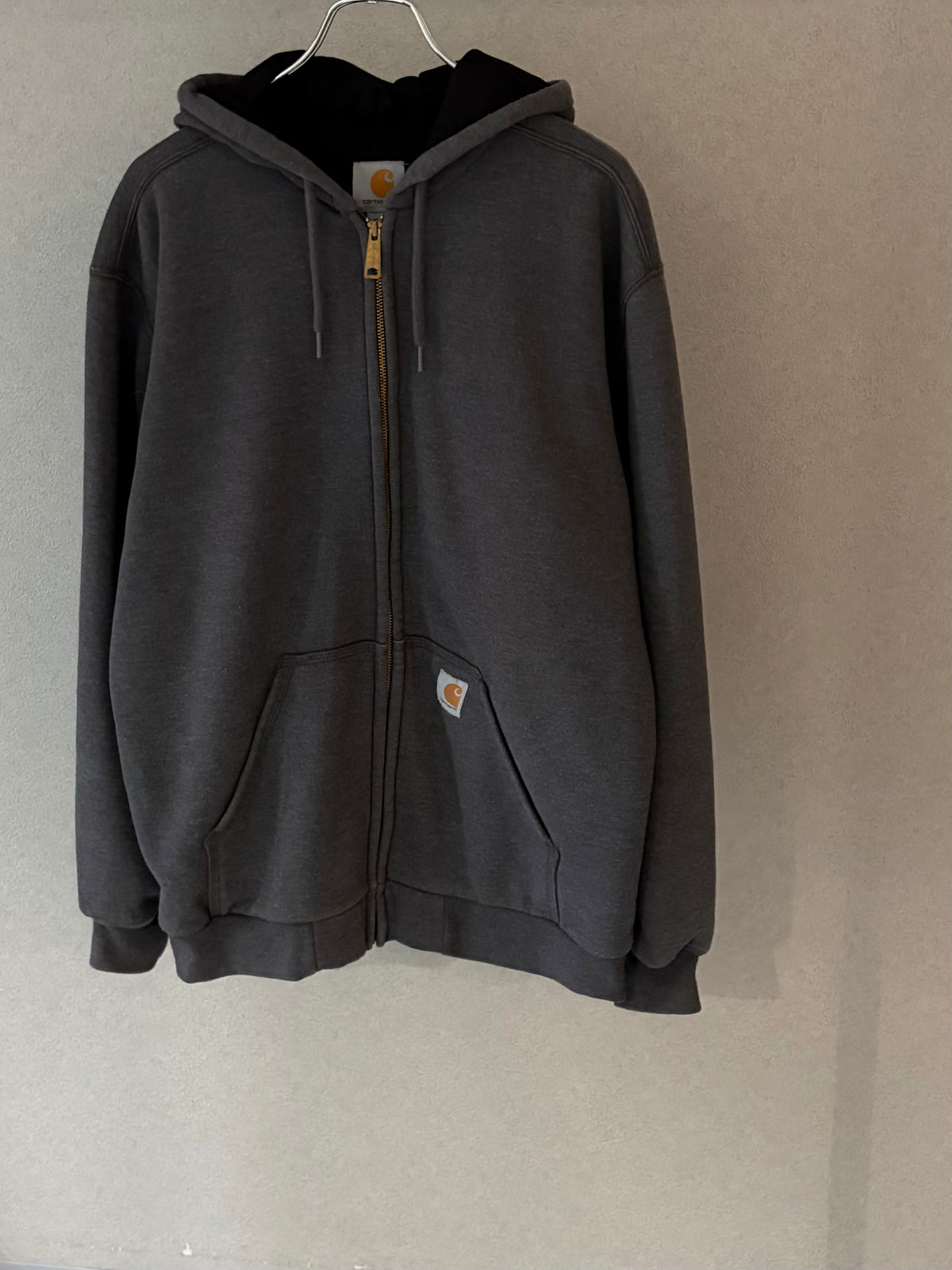 00's carhartt thermal lining zip up sweat hoodie