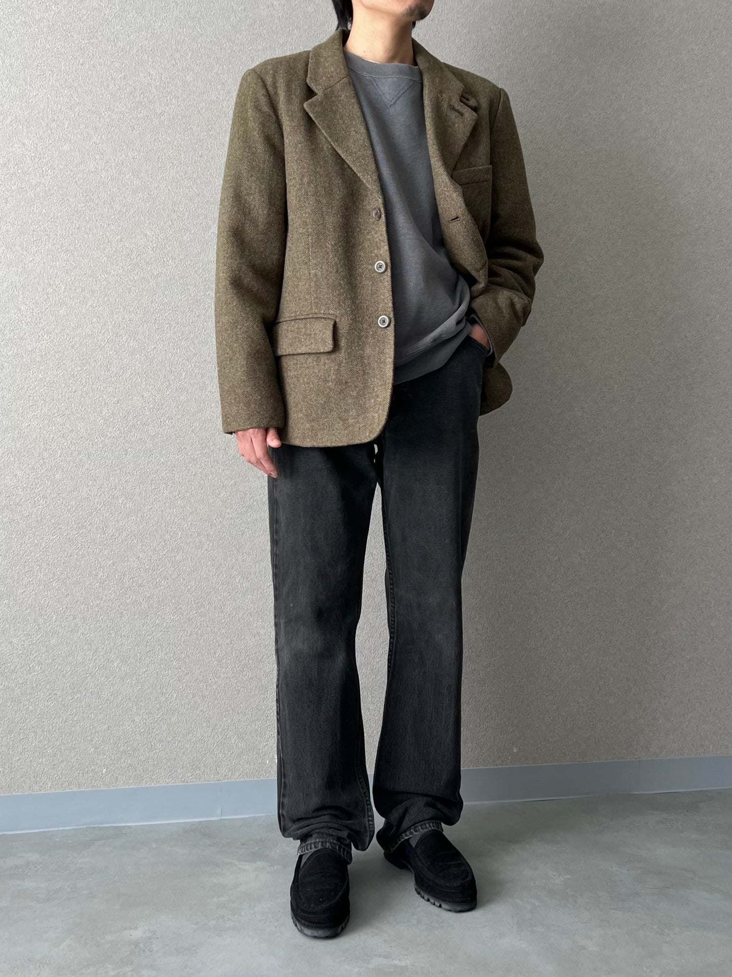 00's L.L.Bean insulation tweed jacket