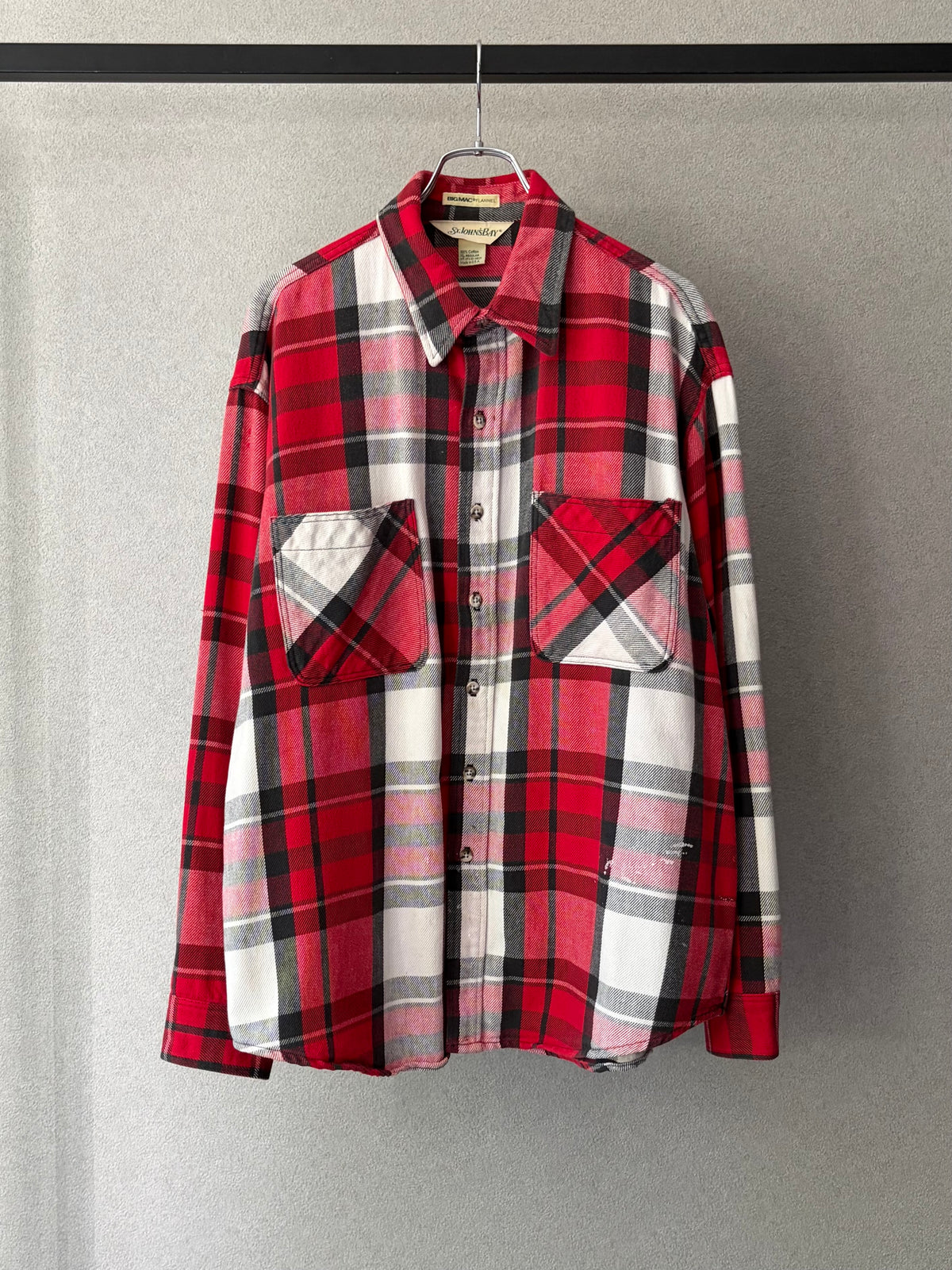 80's ST.JOHN'S BAY flannel shirt "Made in USA"