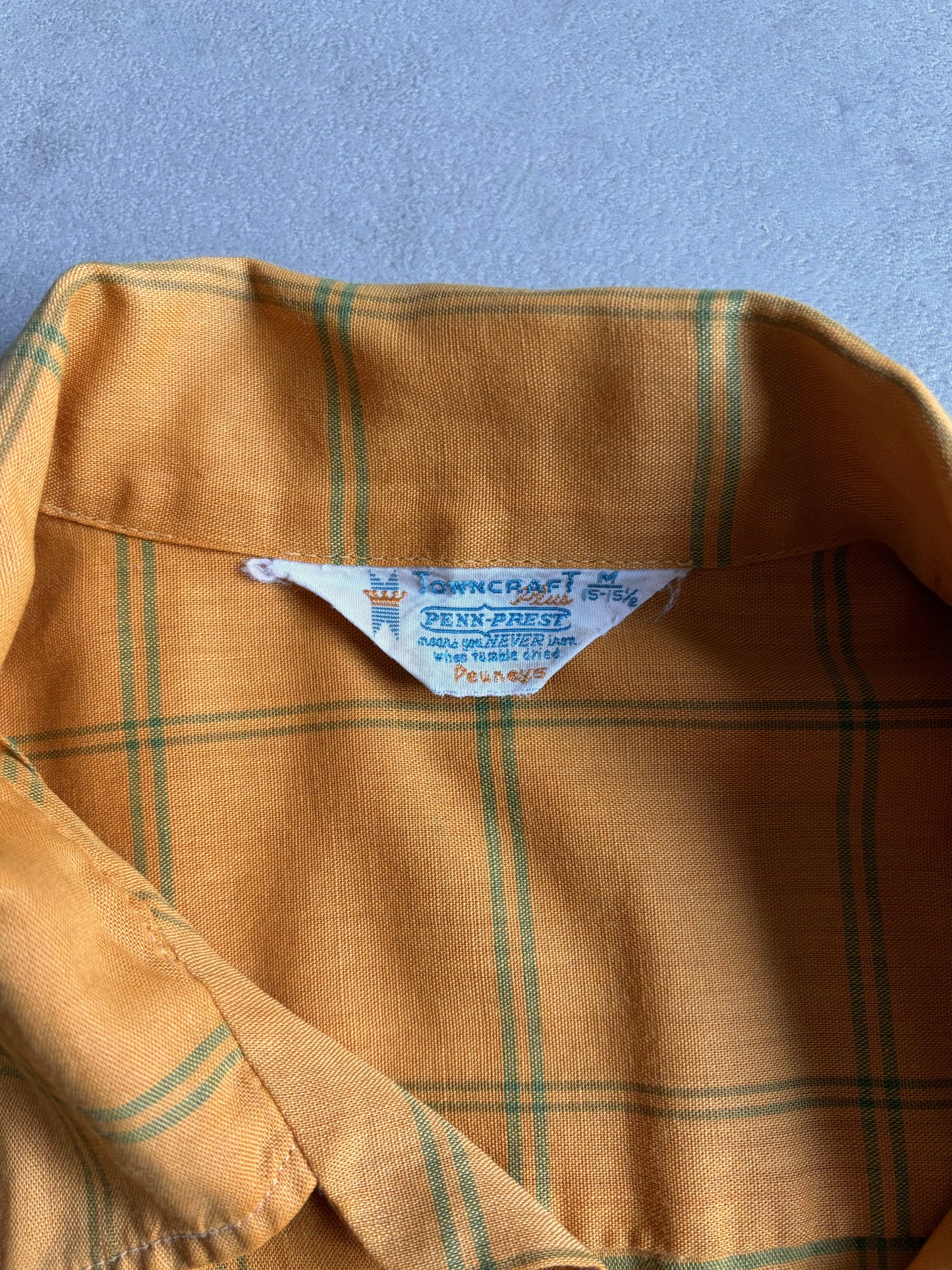 70's TOWNCRAFT open collar shirt