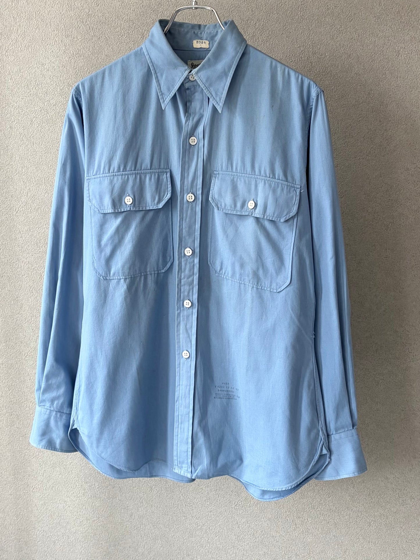 60's VINTAGE work shirt "Made in USA"