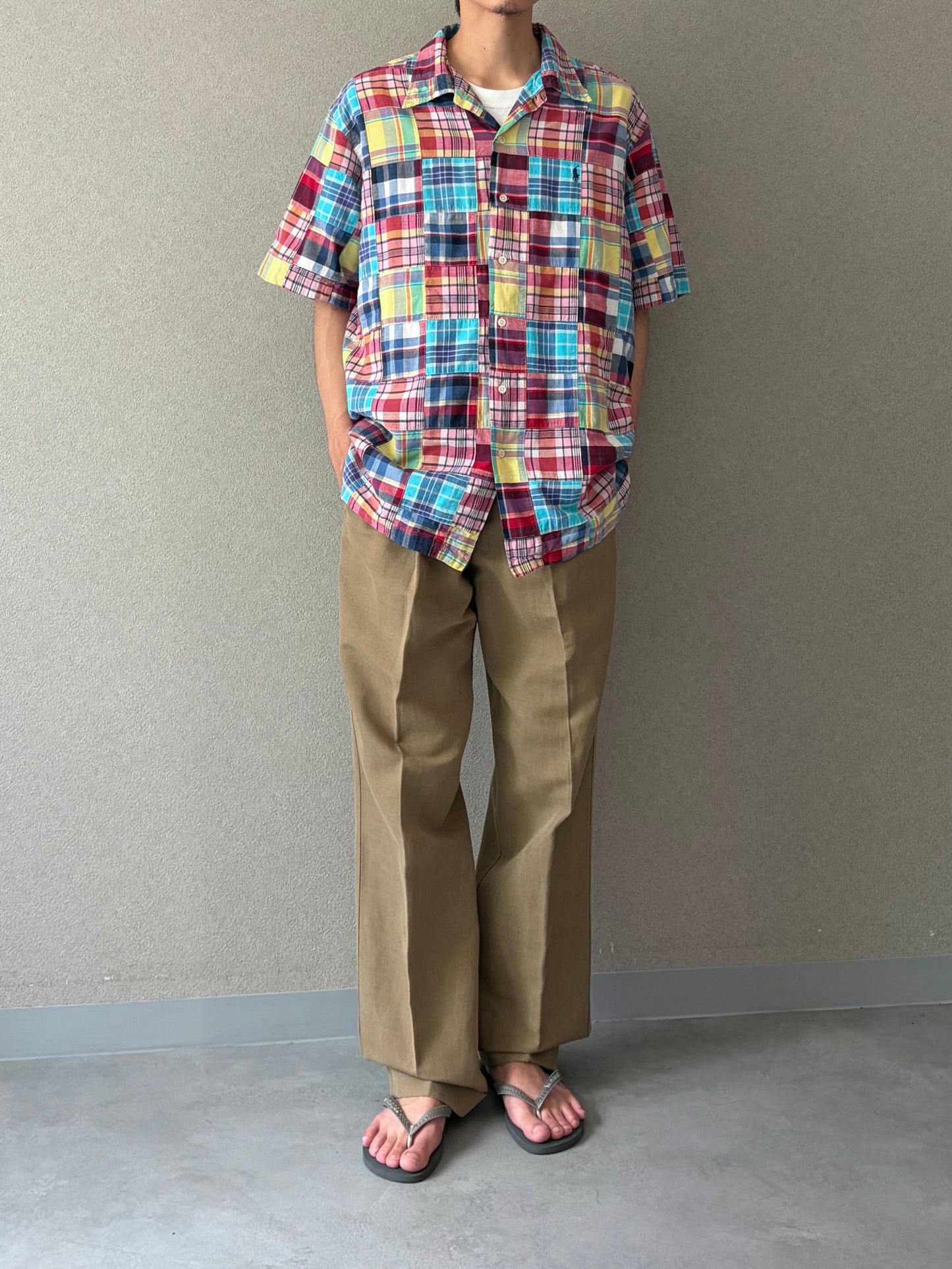 00's DOCKERS linen × cotton slacks