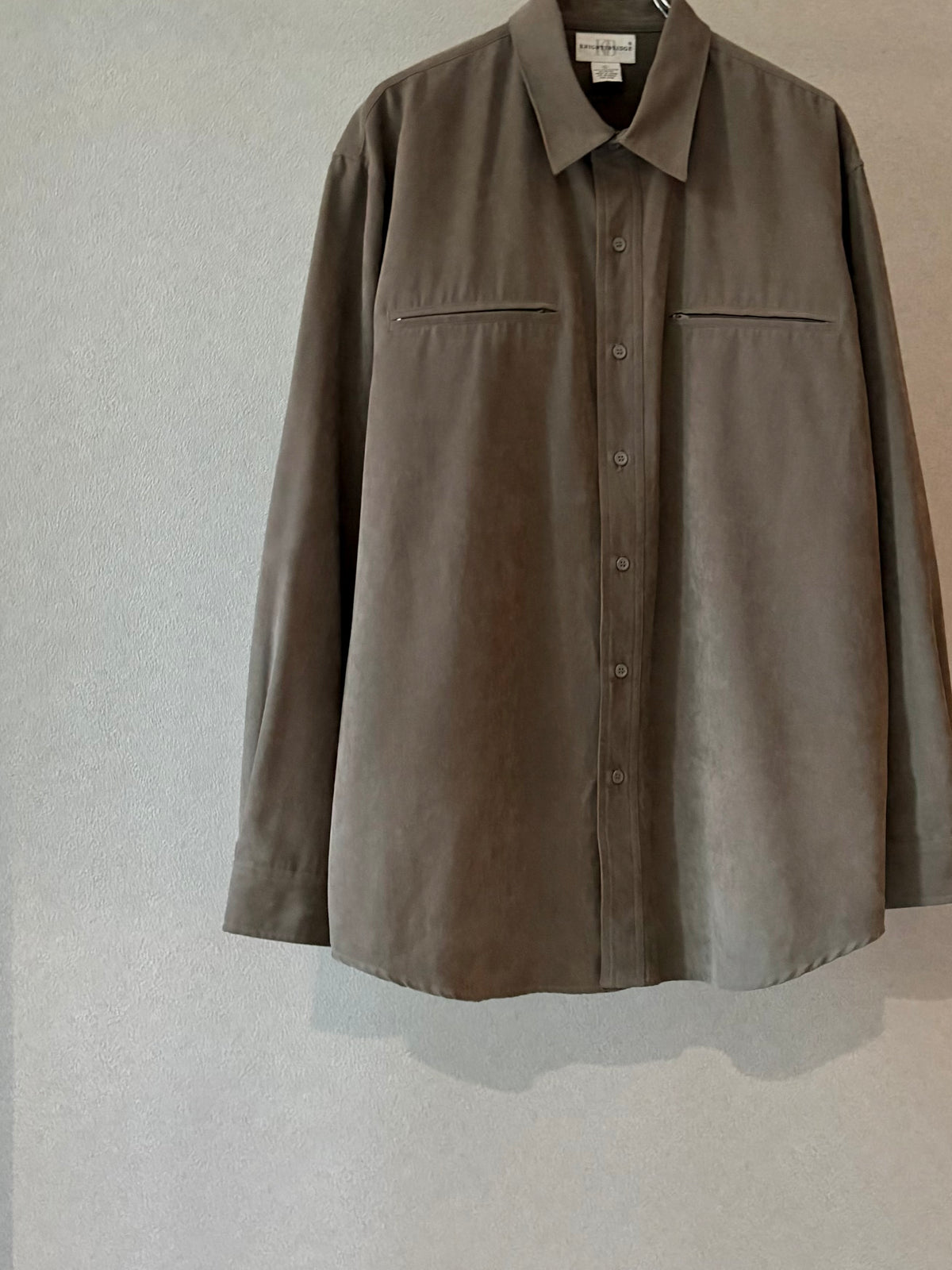 00's KNIGHTSBRIDGE faux suede shirt