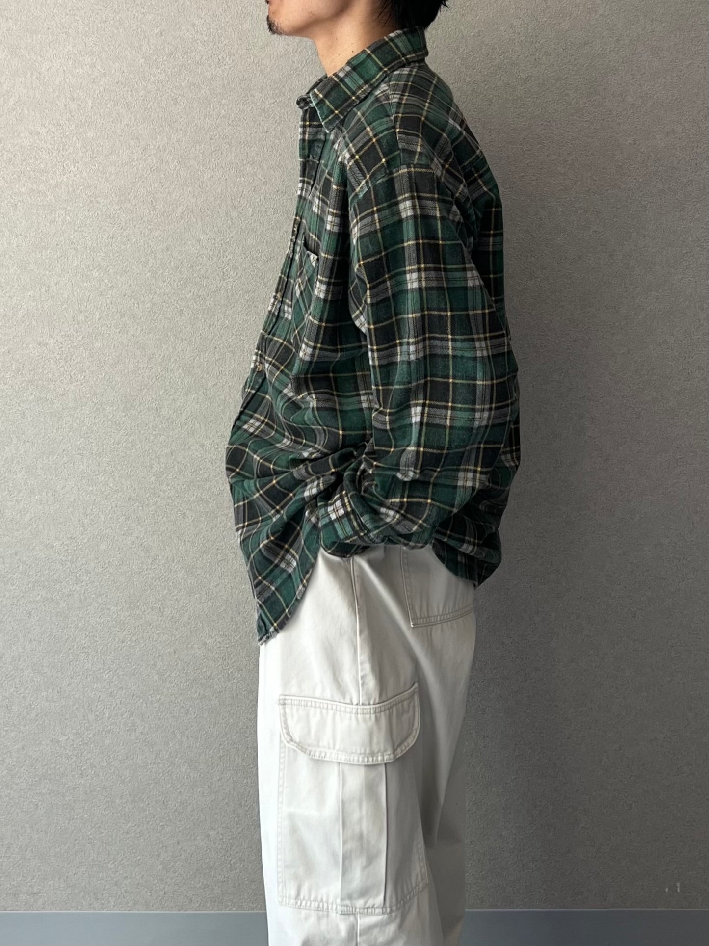 90's PURITAN printed flannel shirt