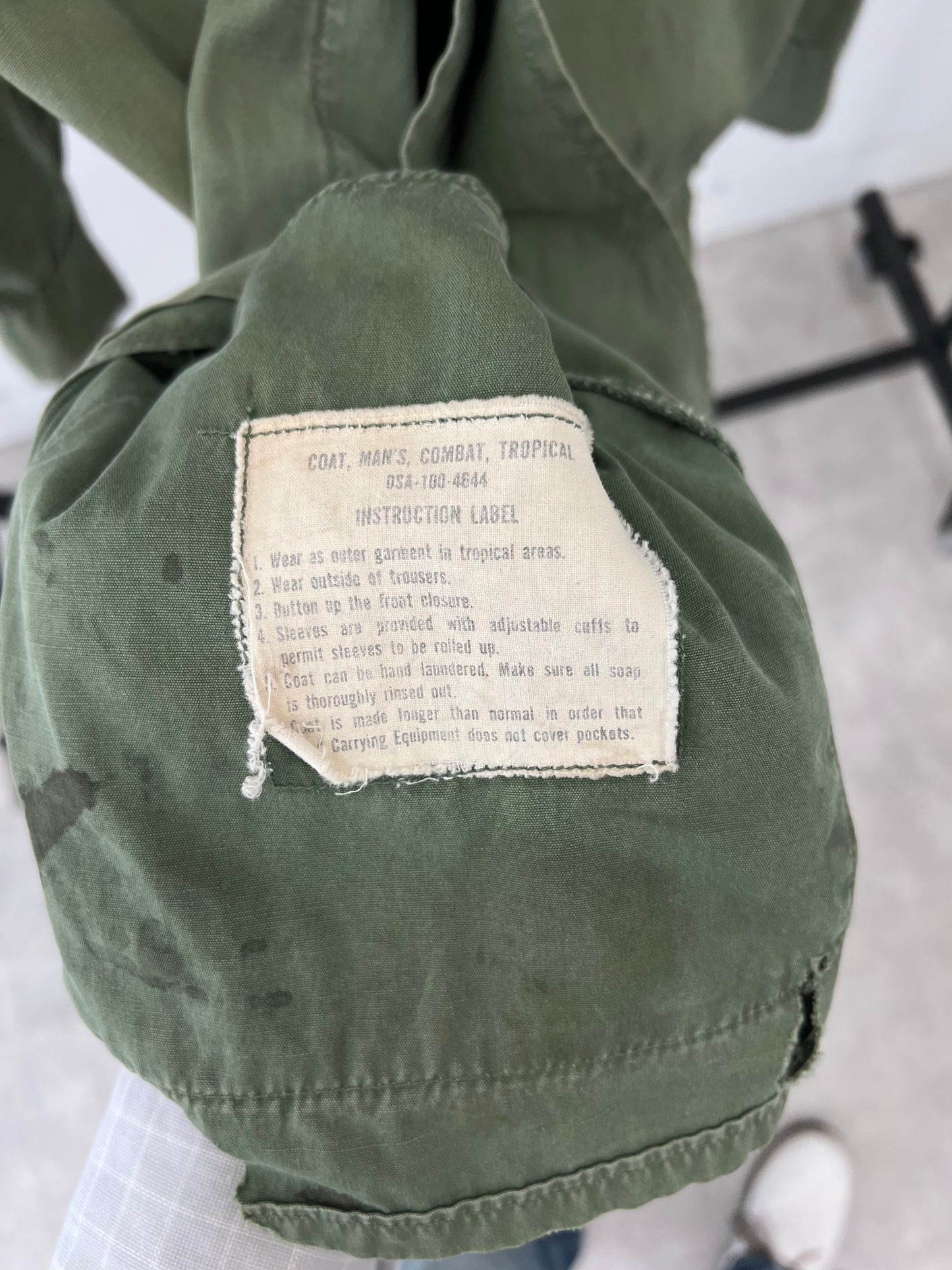 60's US.ARMY jungle fatigue jacket "3rd"