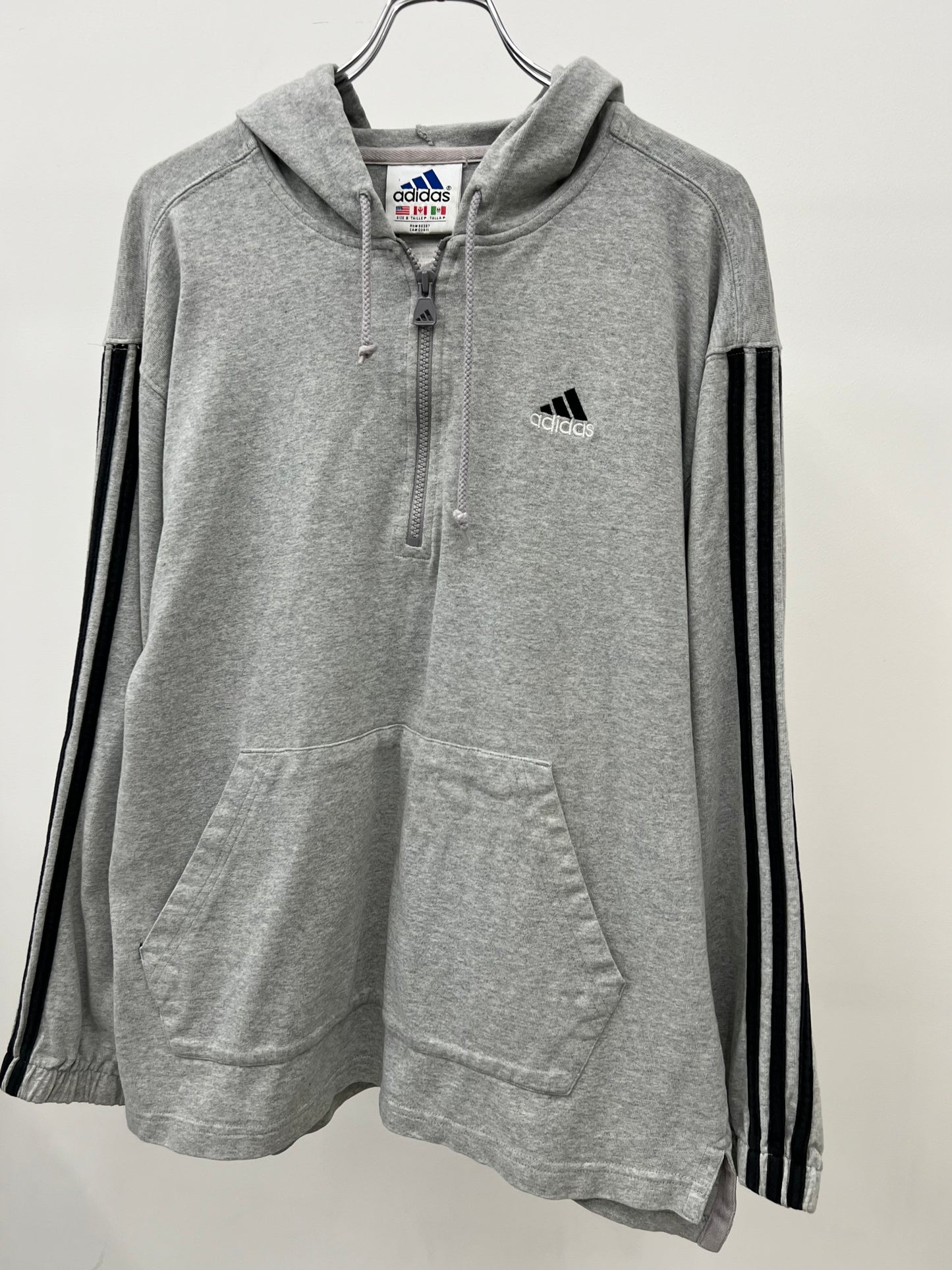 90's adidas half zip hoodie