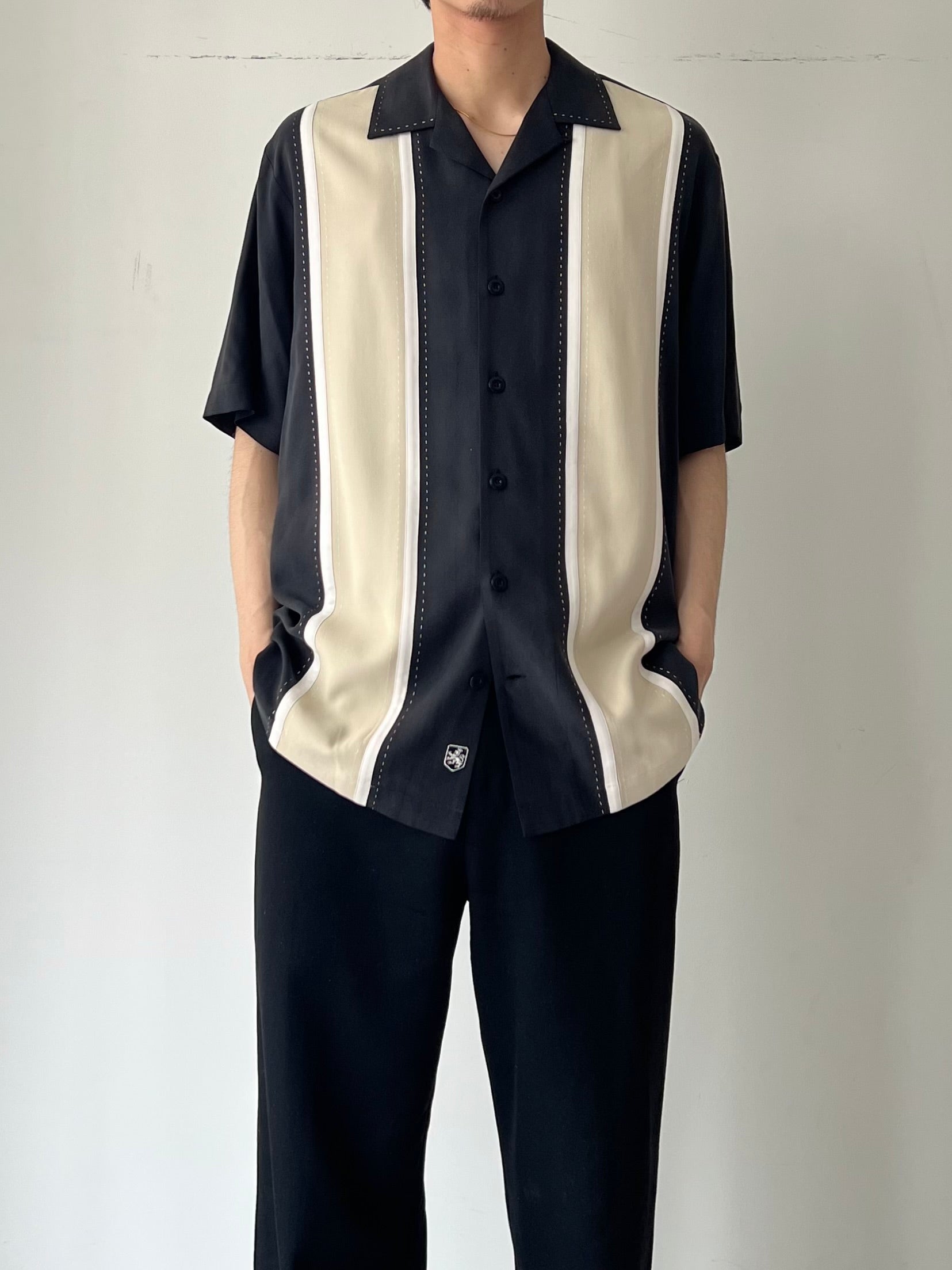 Nat Nast ナットナスト　シルクsilk オープンカラーシャツ　開襟 Nat Nast “ silk open collar shirt 90'-00's . size L ¥5.900