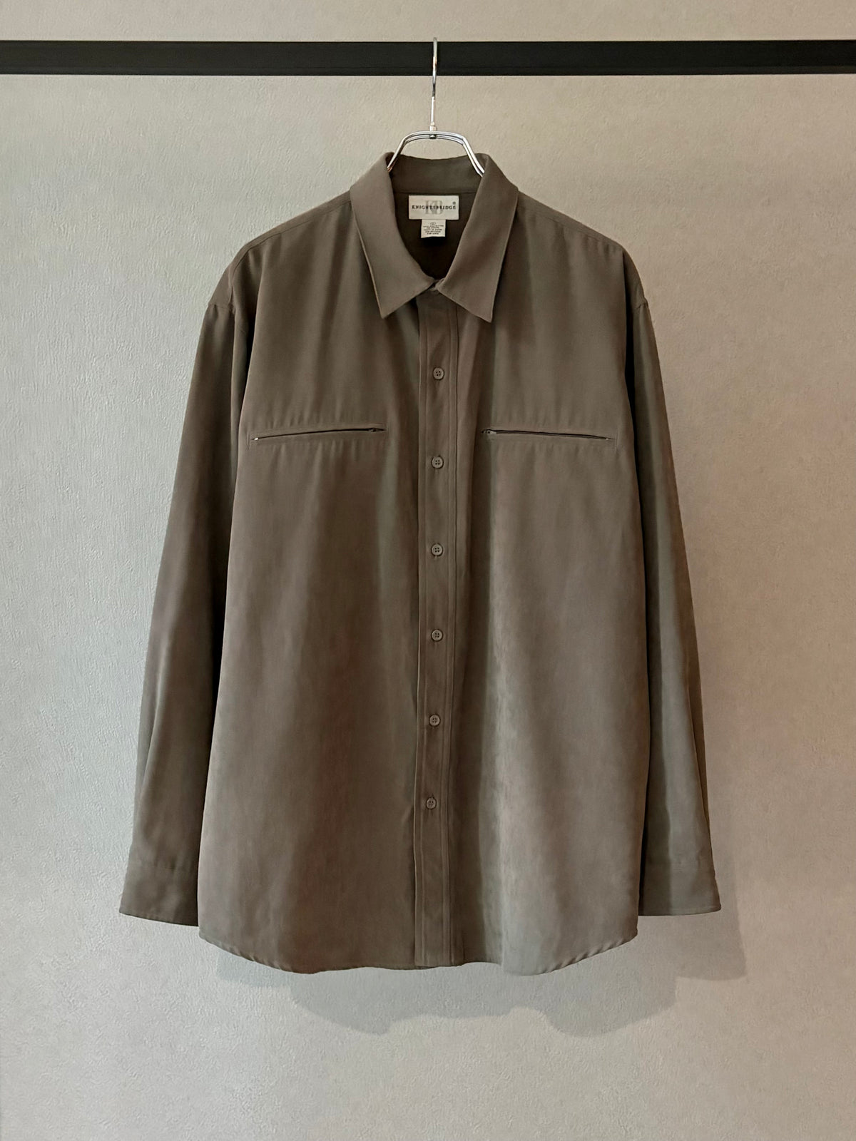 00's KNIGHTSBRIDGE faux suede shirt