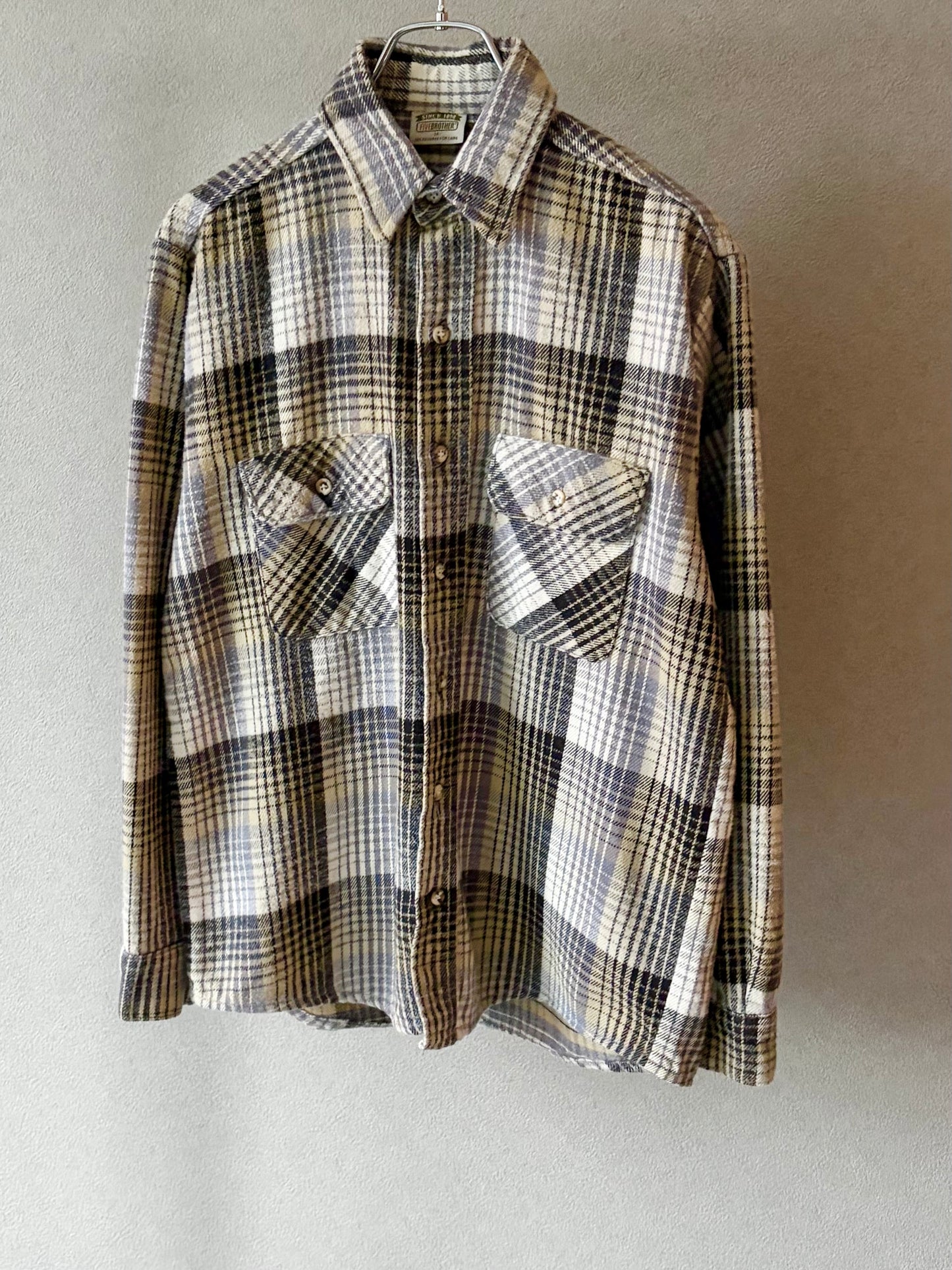 90's FIVE BROTHER flannel shirt
