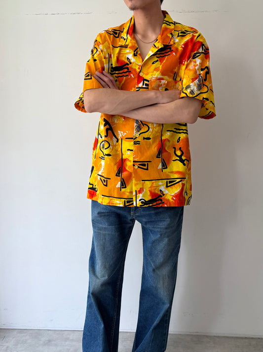 80's OCEAN PACIFIC open collar shirt "Made in USA"