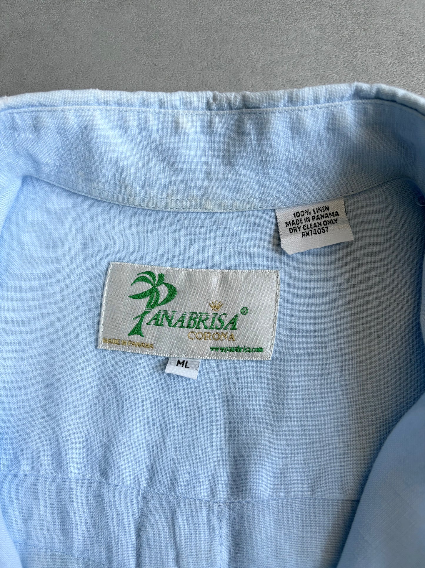 90's PANABRISA CORONA linen guayabera shirt
