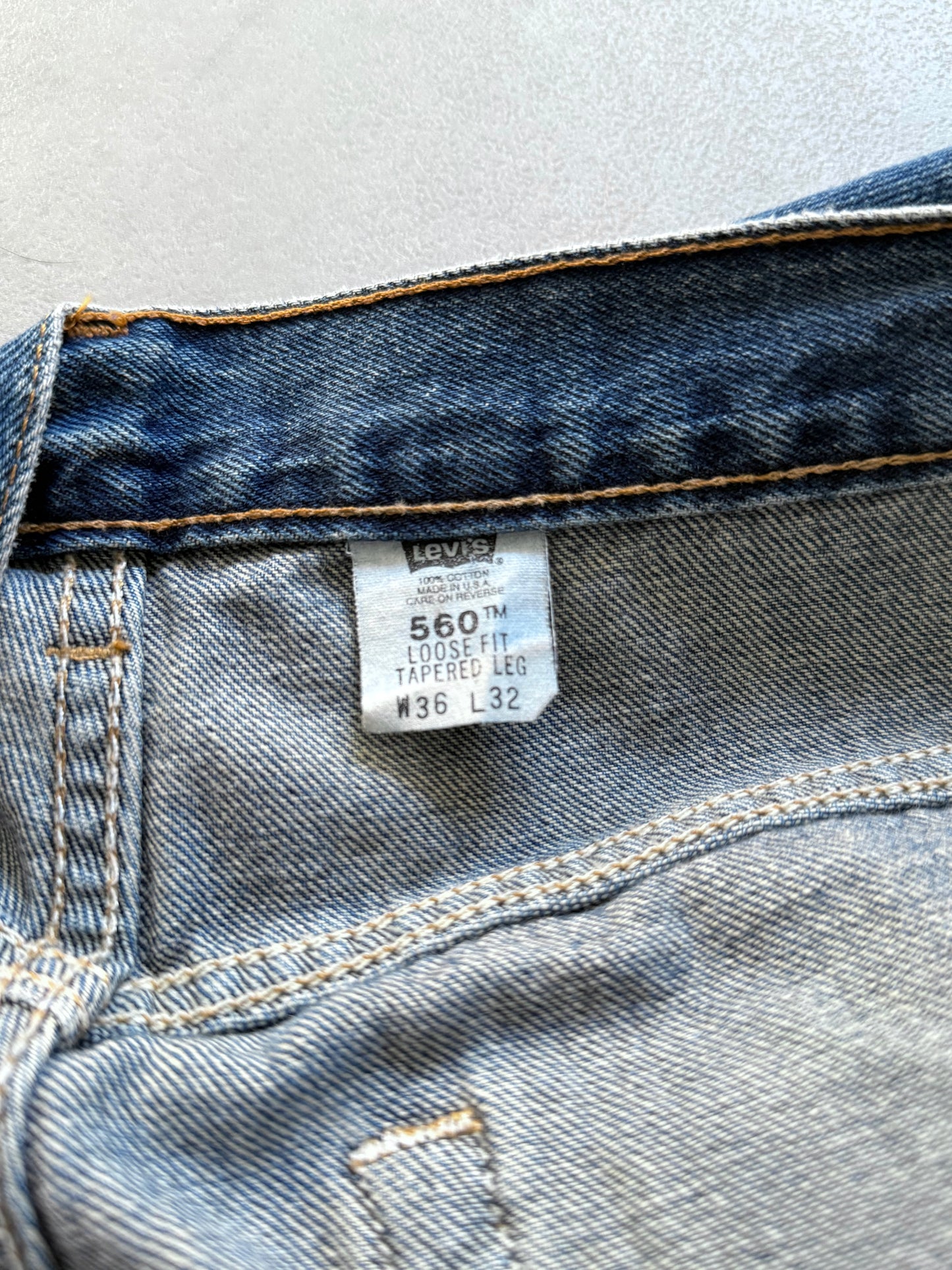 90's Levi's 560 denim pants "Made in USA"