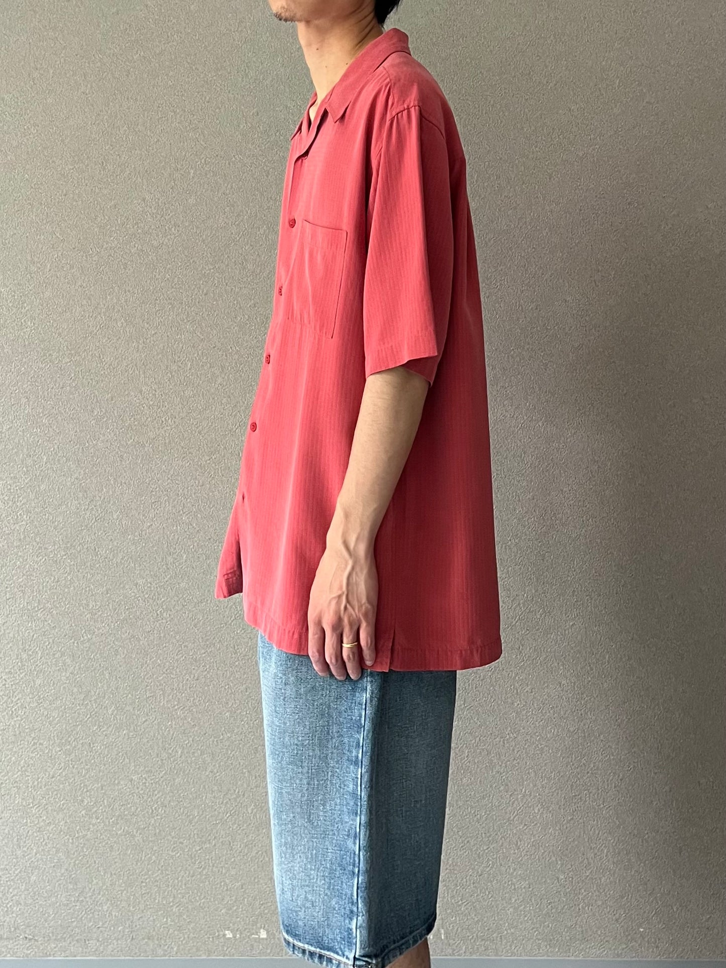 00's CAMBRIDGE CLASSICS open collar shirt