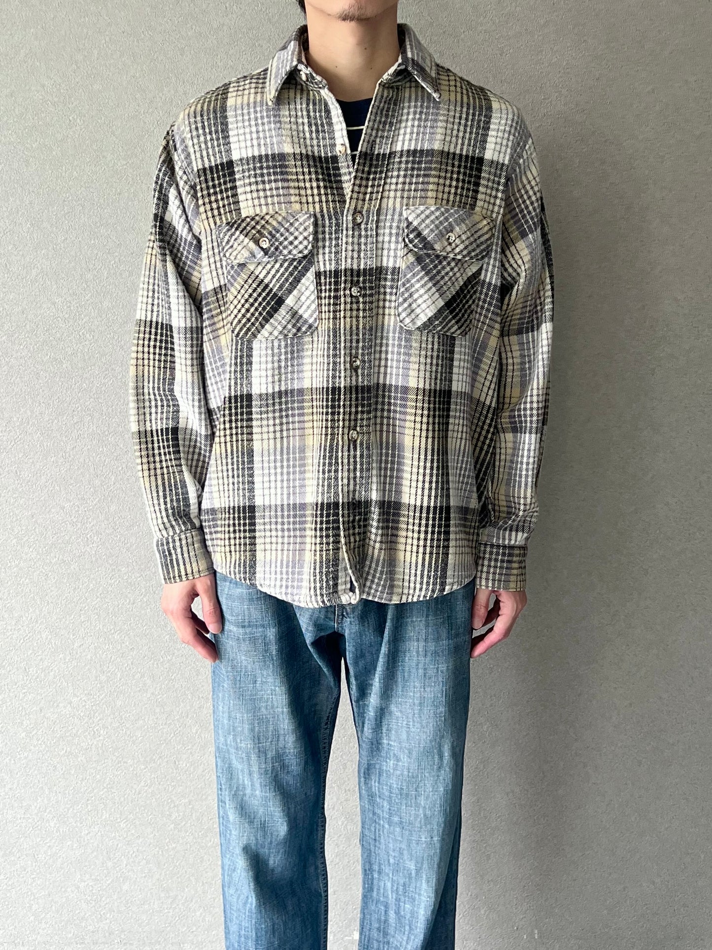 90's FIVE BROTHER flannel shirt