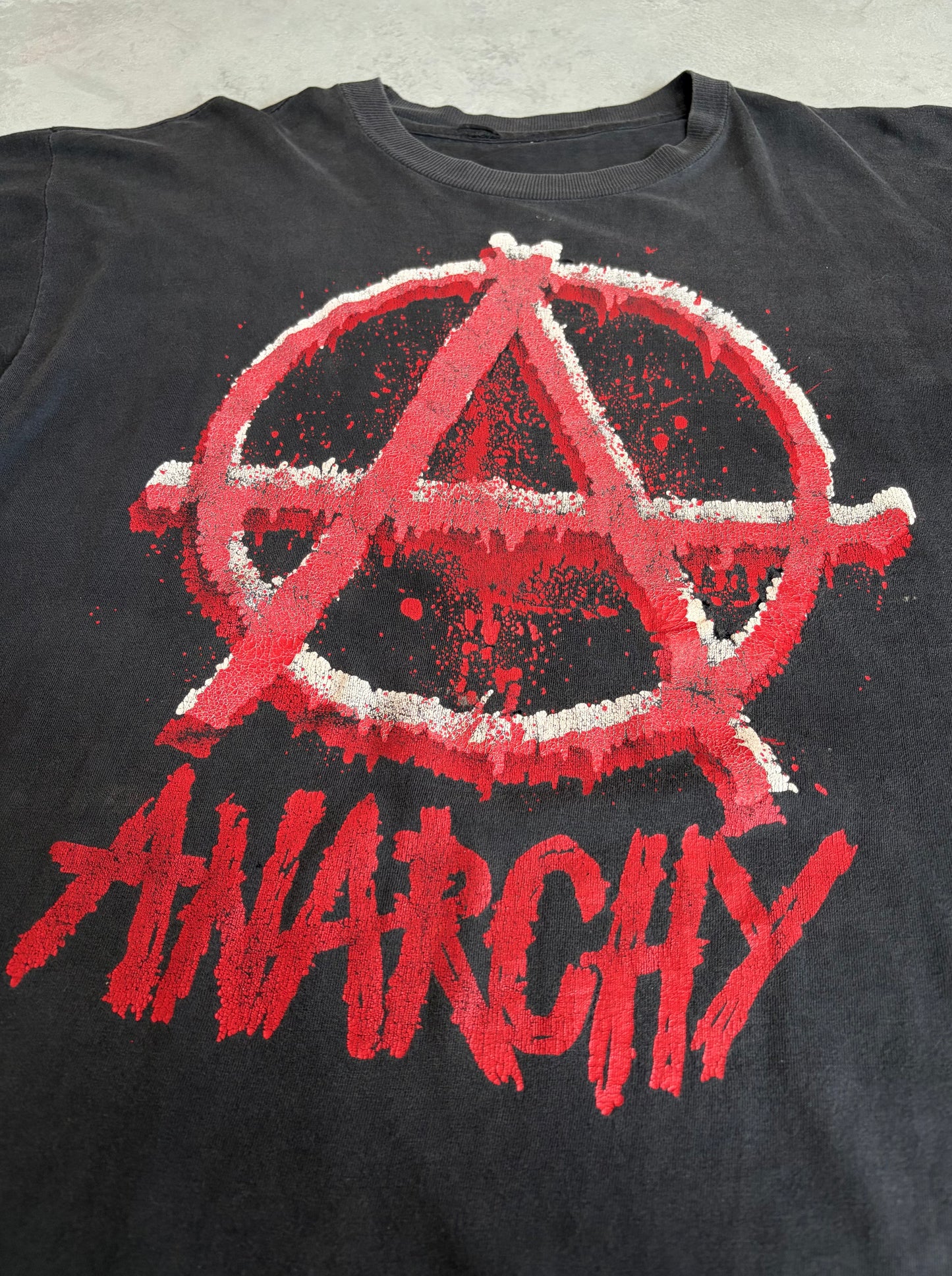 90's Anarchy Symbol print t-shirt