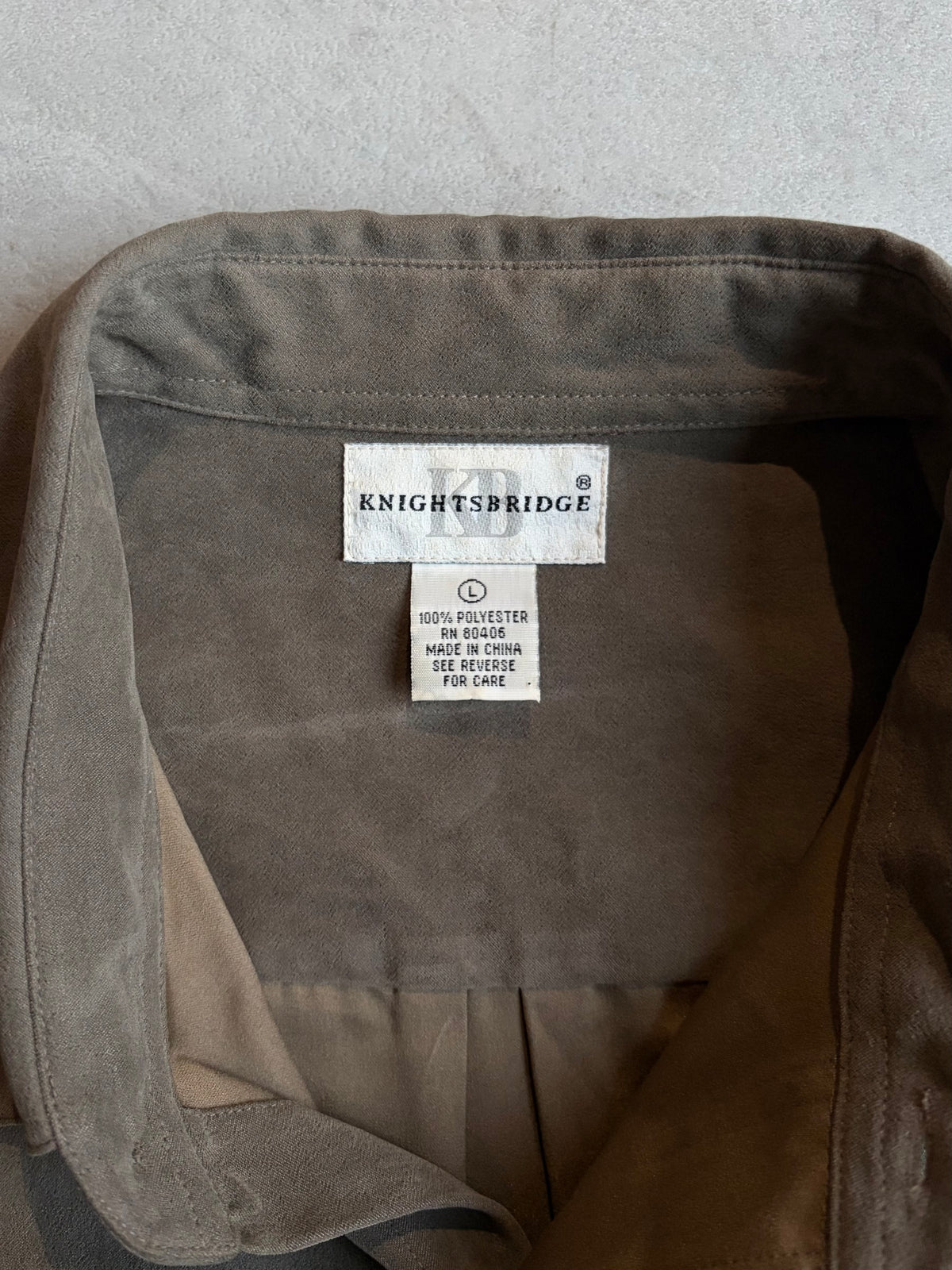 00's KNIGHTSBRIDGE faux suede shirt