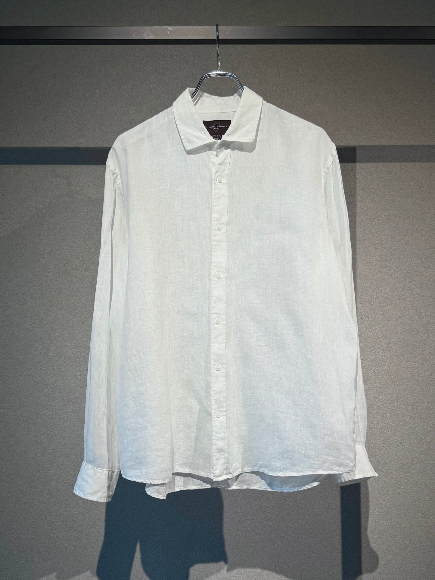 00's BLACK BROWN linen shirt