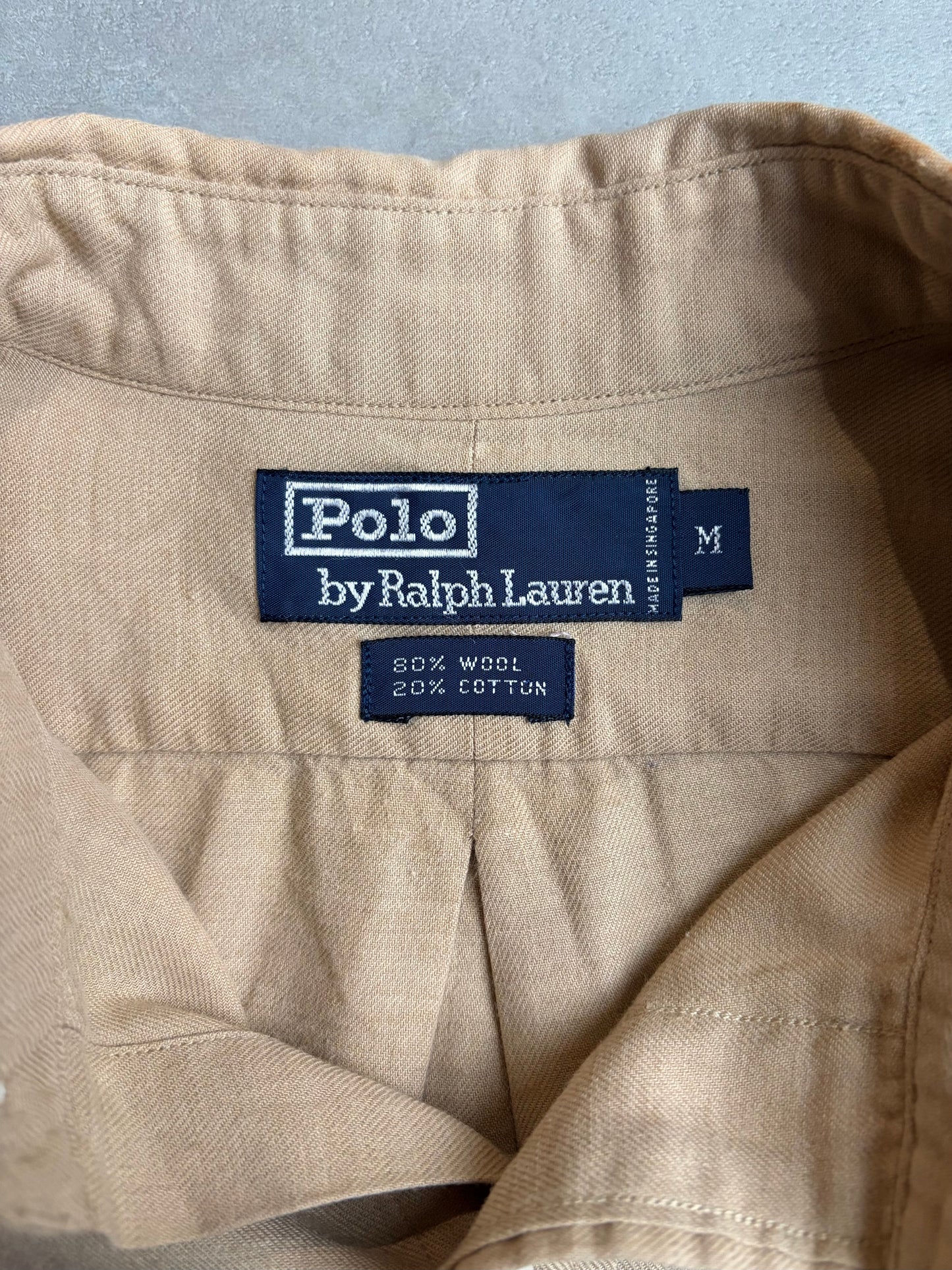 80's〜 Polo Ralph Lauren wool × cotton shirt